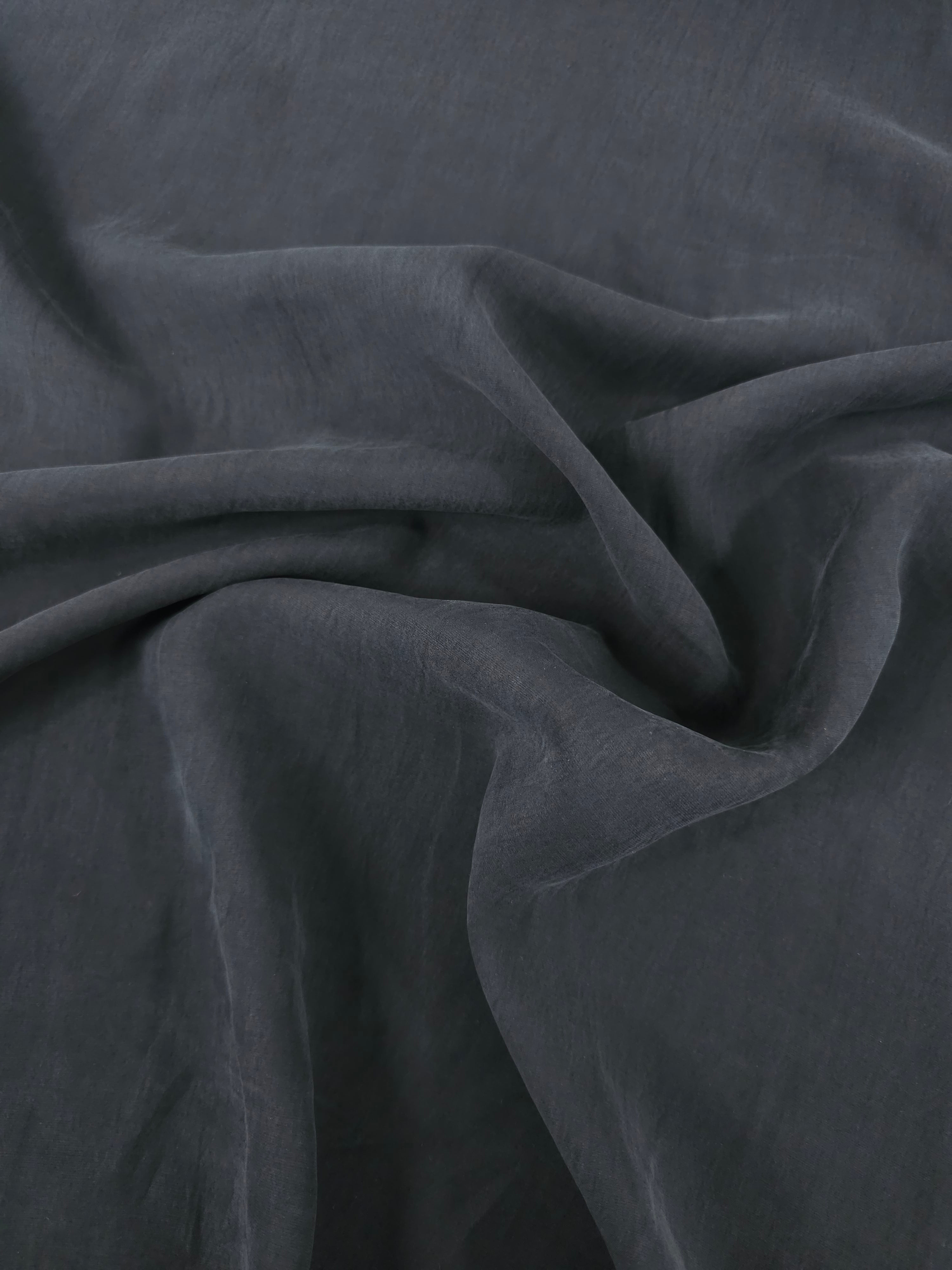 Black Sandwashed Cupro Modal