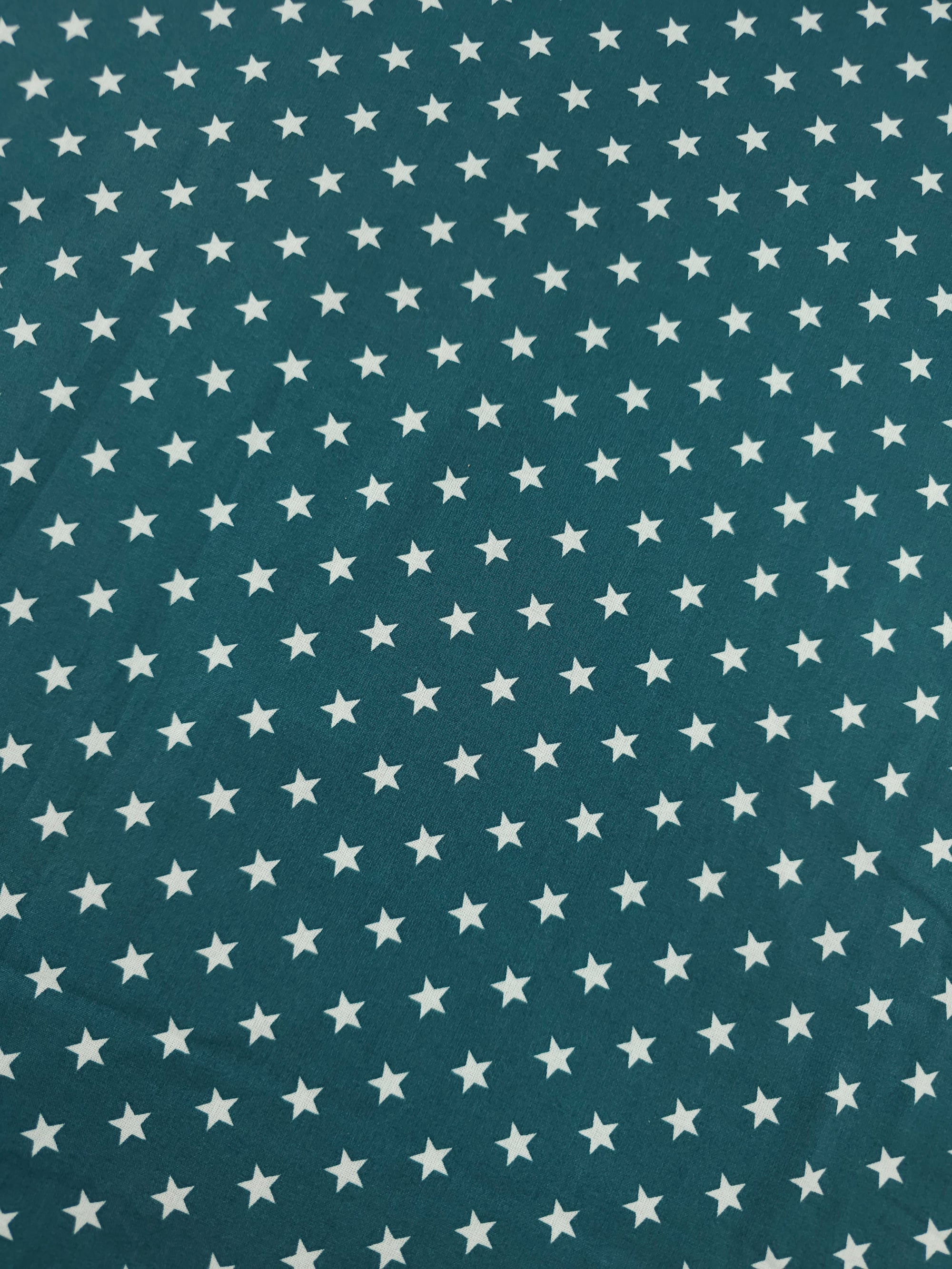 Deep Teal Petit Stars 100% Cotton 60"