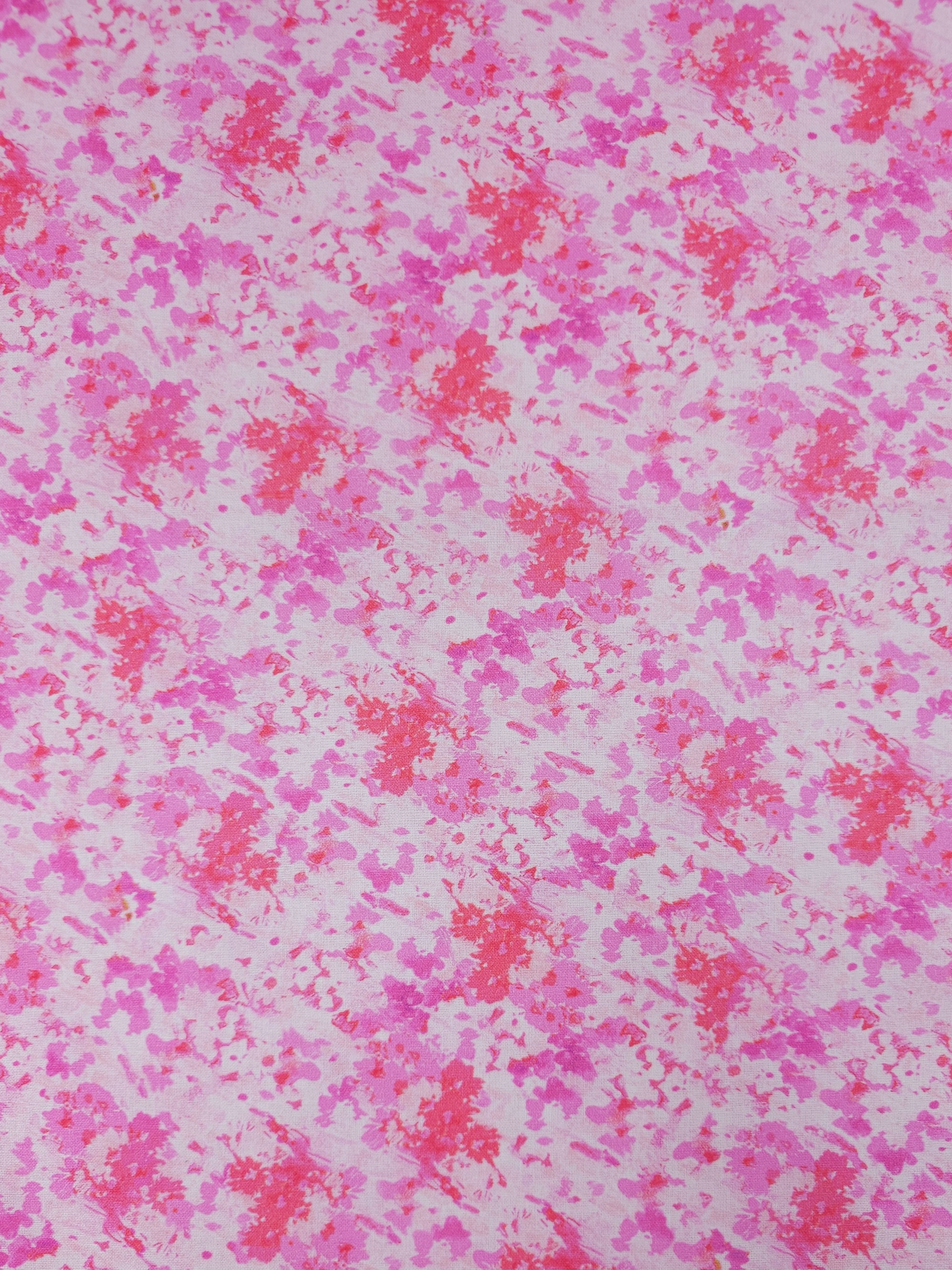 Pink Floral Monet 100% Cotton