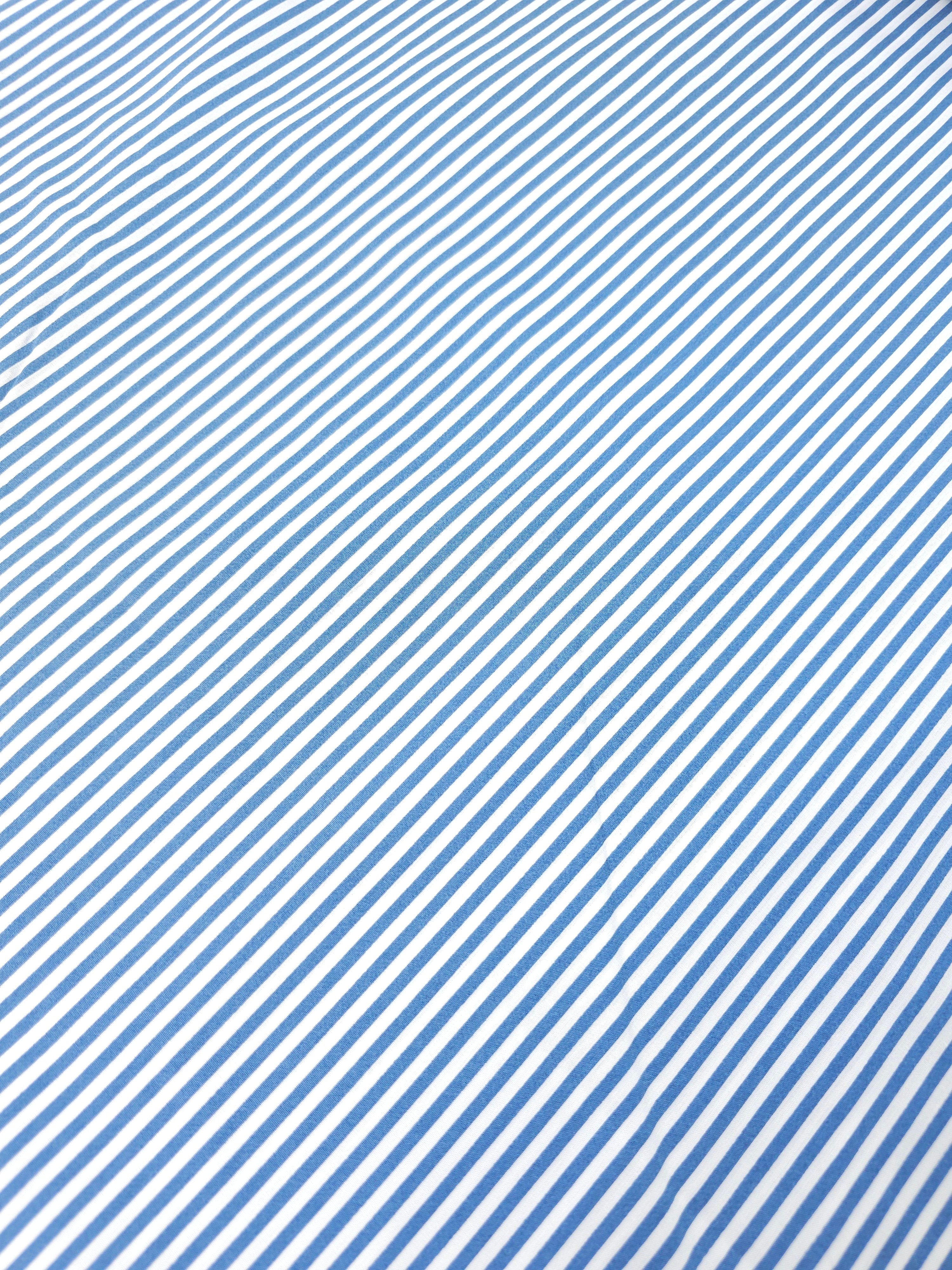 Blue Stripe 100% Cotton *EXTRA WIDE*