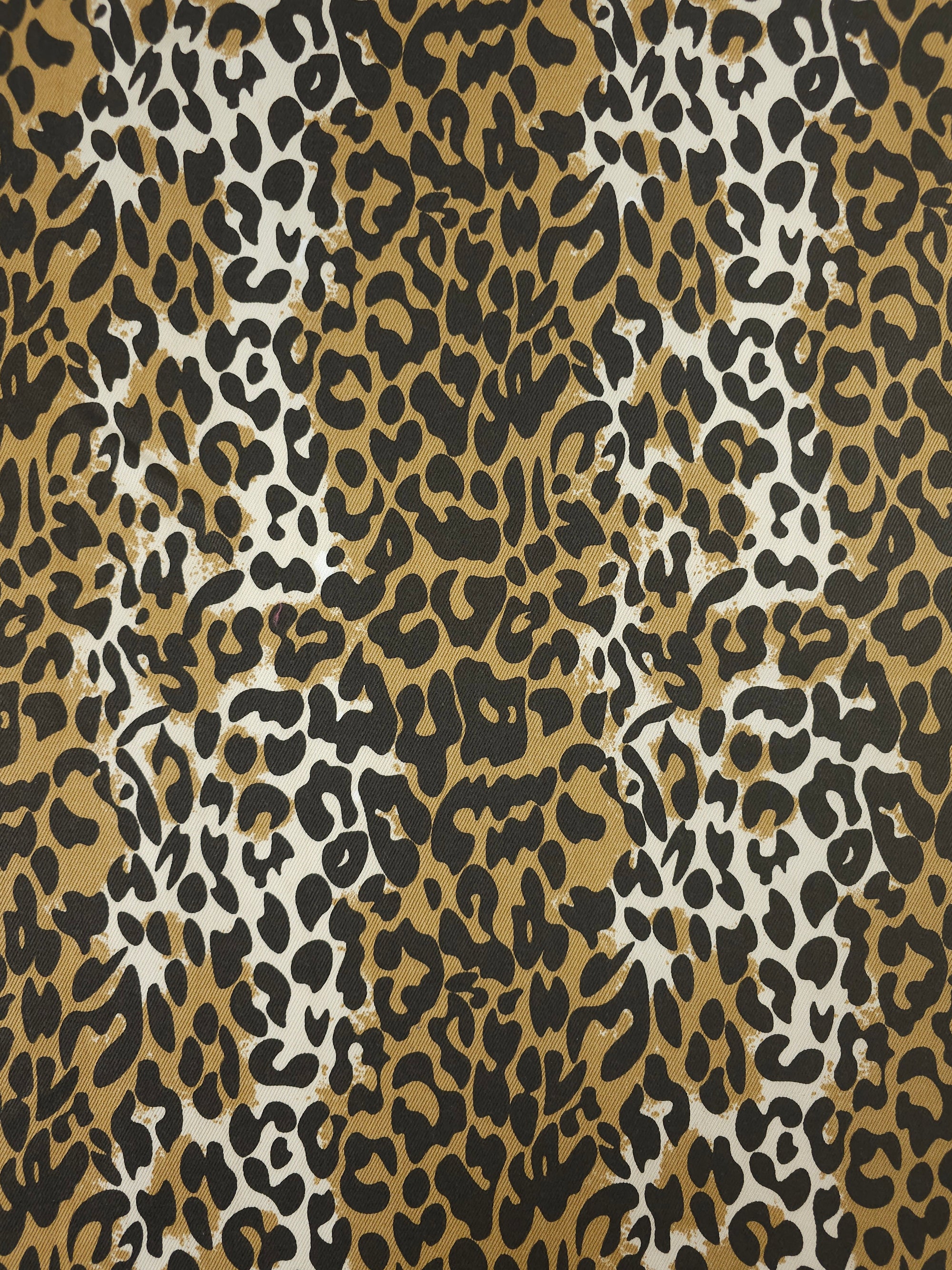 Peanut Brown/Ivory Leopard Denim