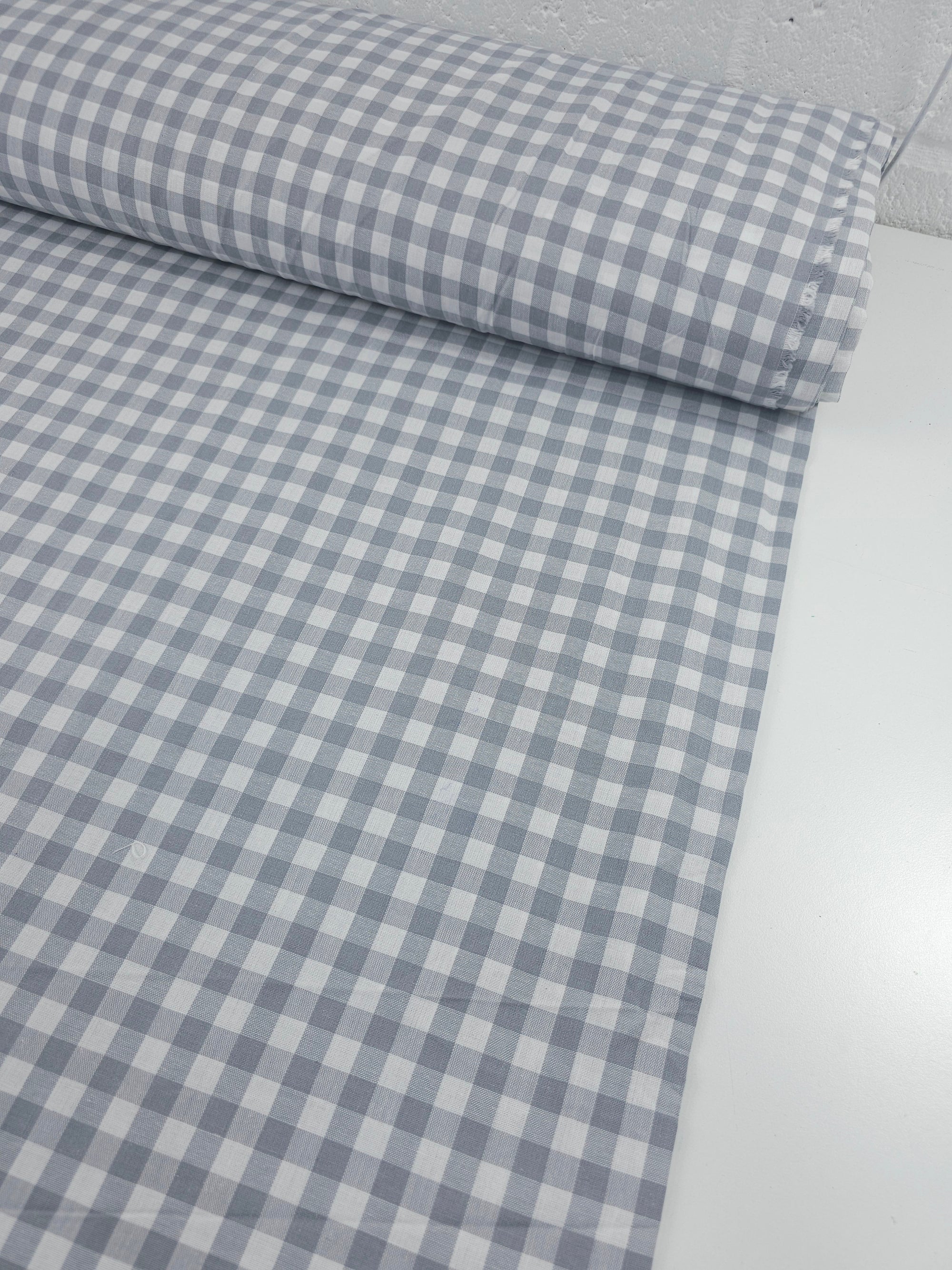 Grey Gingham 100% Cotton 114" *EXTRA WIDE*