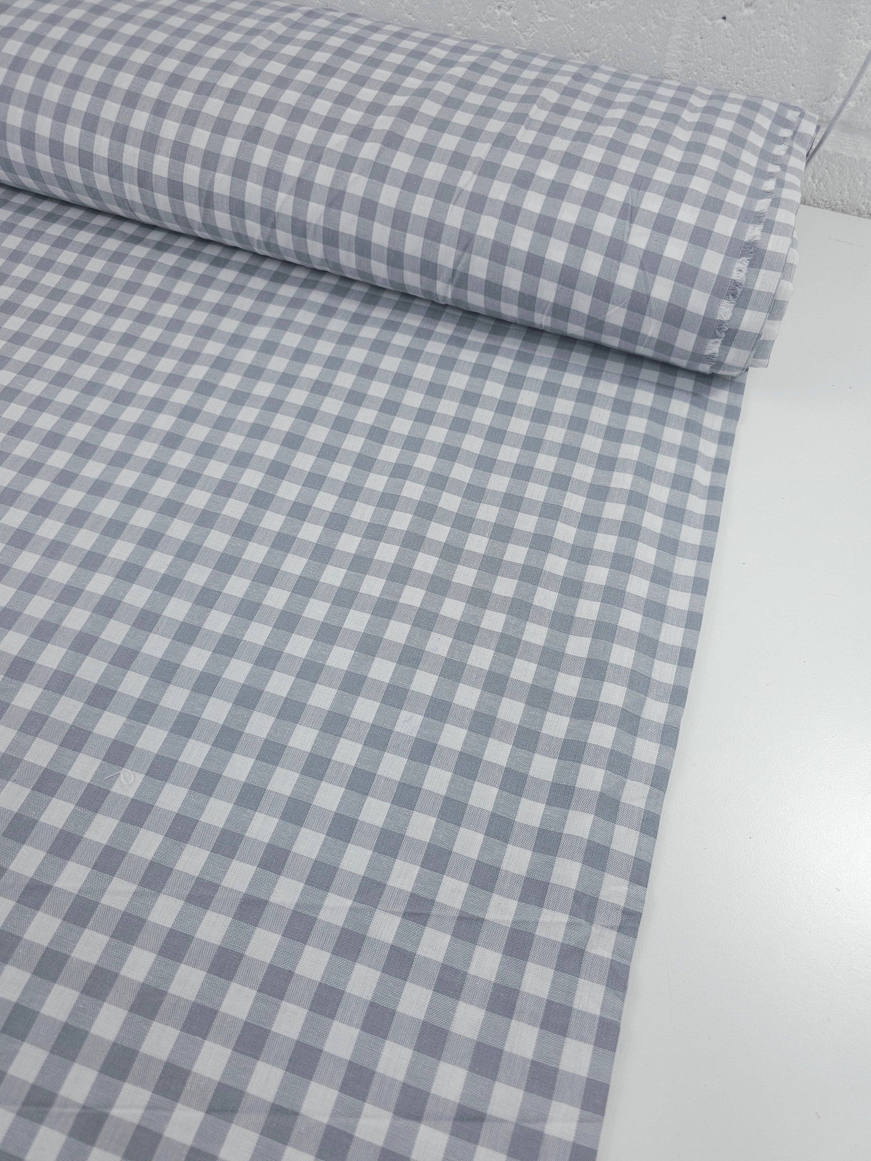 Grey Gingham 100% Cotton 114" *EXTRA WIDE*
