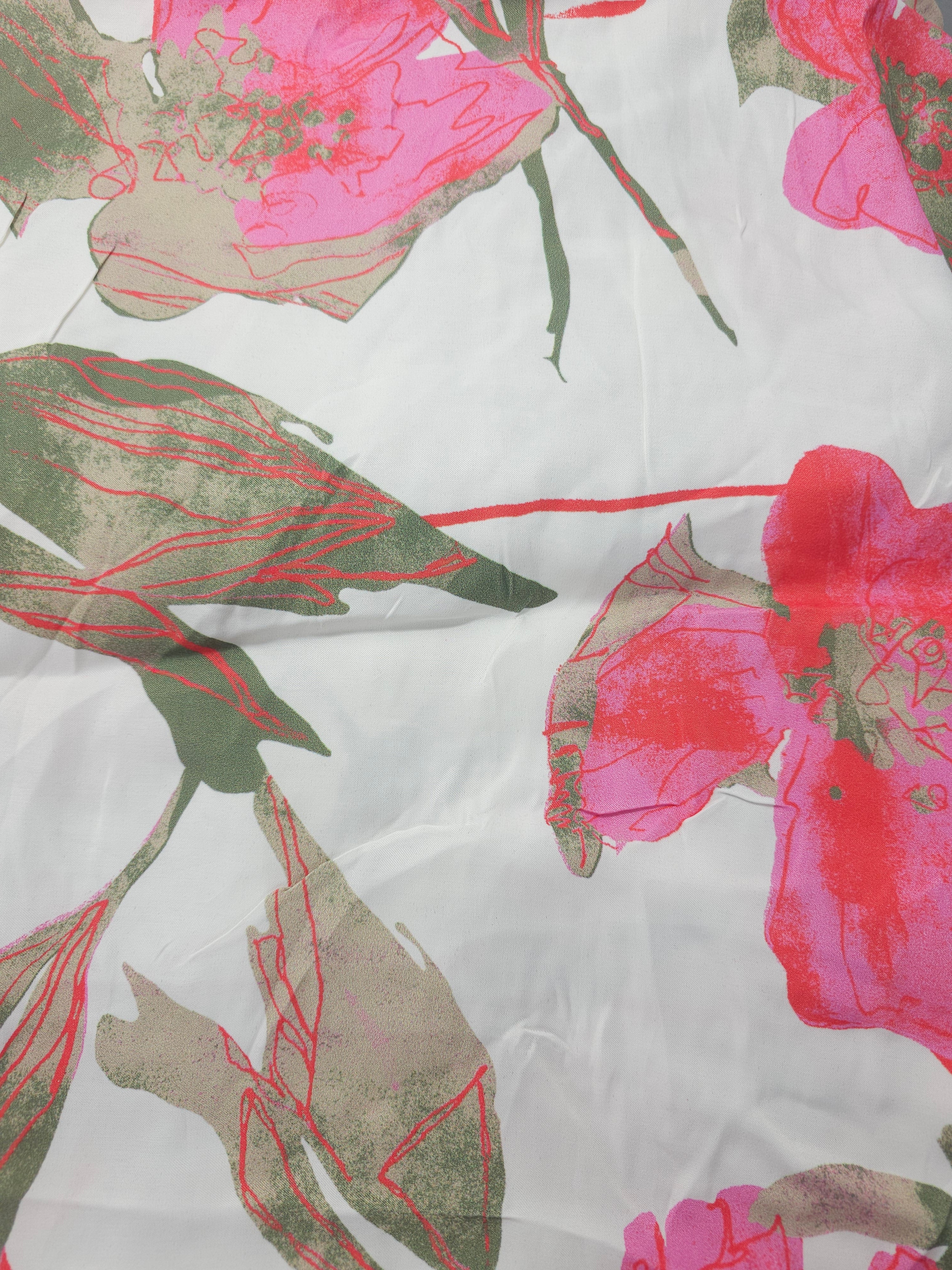 Fuscia flower Viscose- 1.4m piece