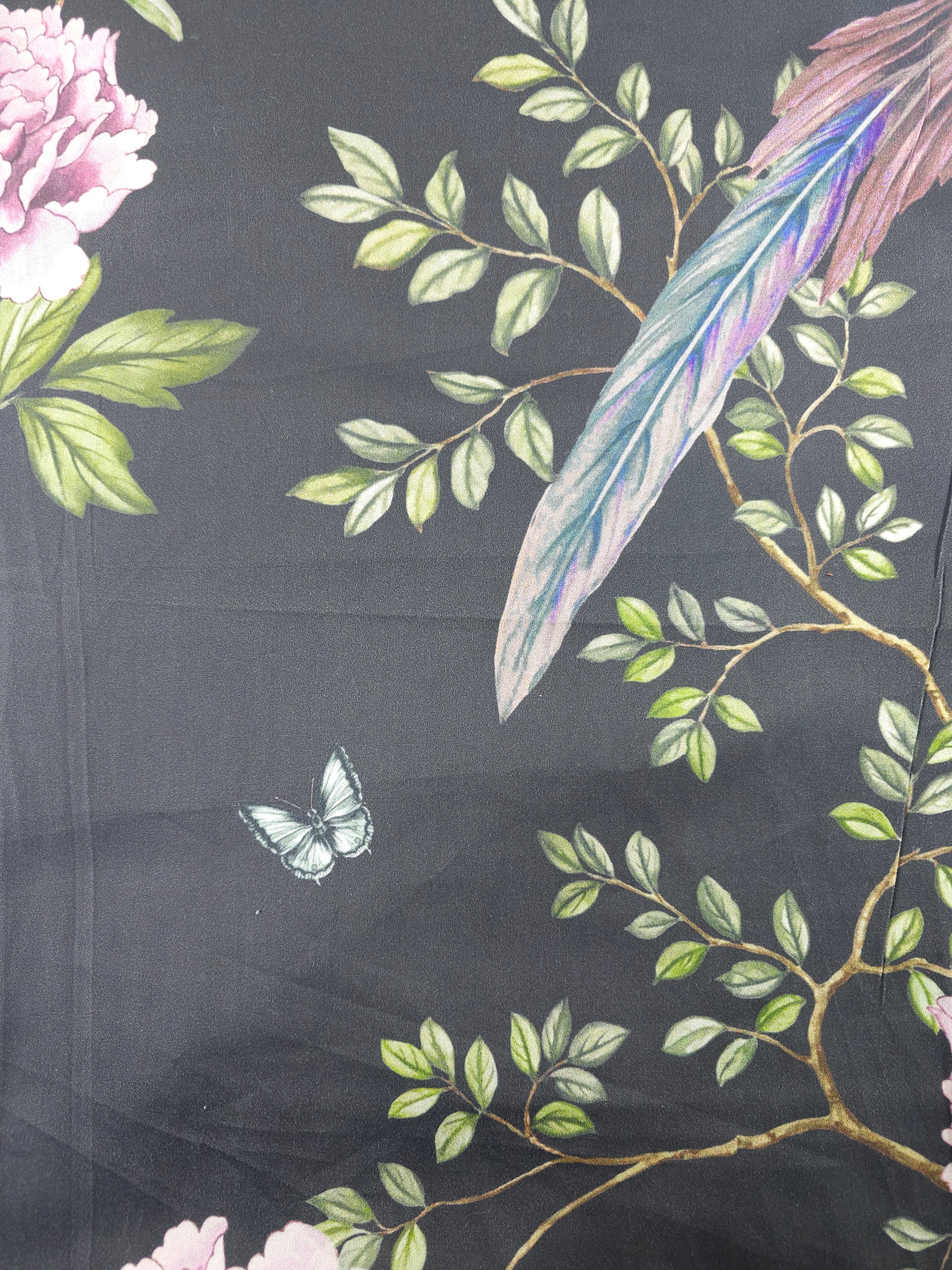 Feathered branch Cotton sateen- 2m piece