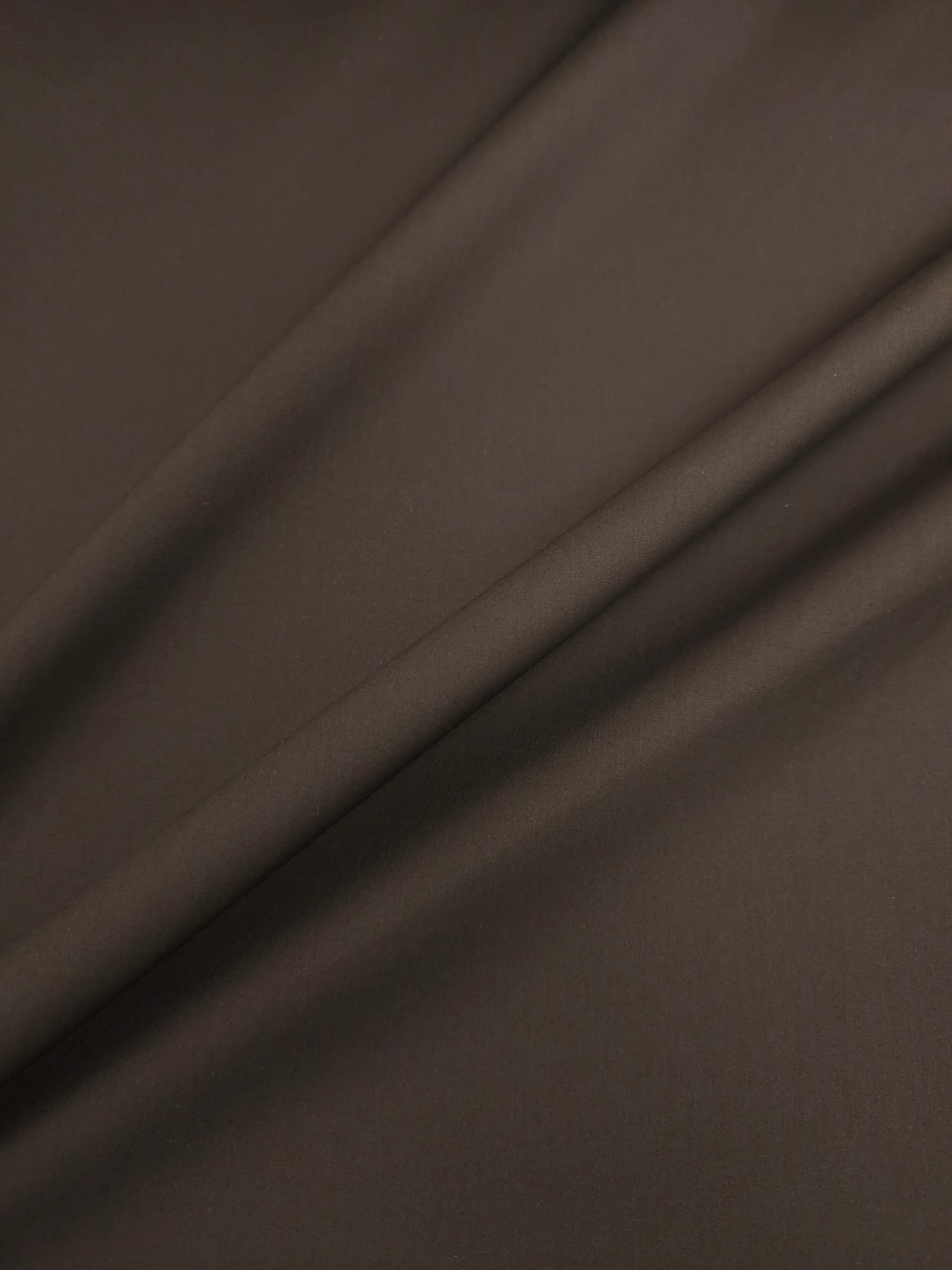 Dark Brown Cotton Poplin