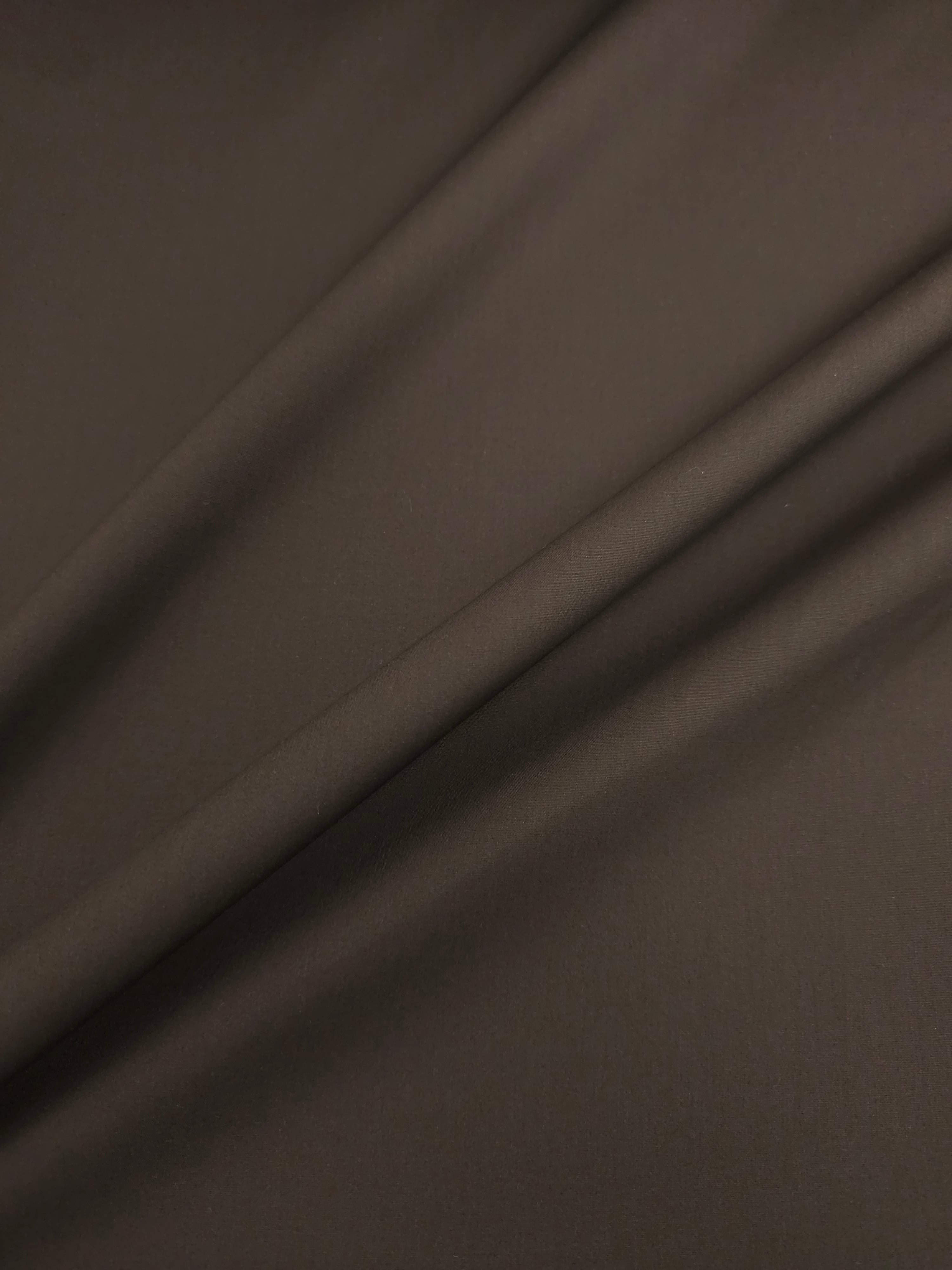 Dark Brown Cotton Poplin
