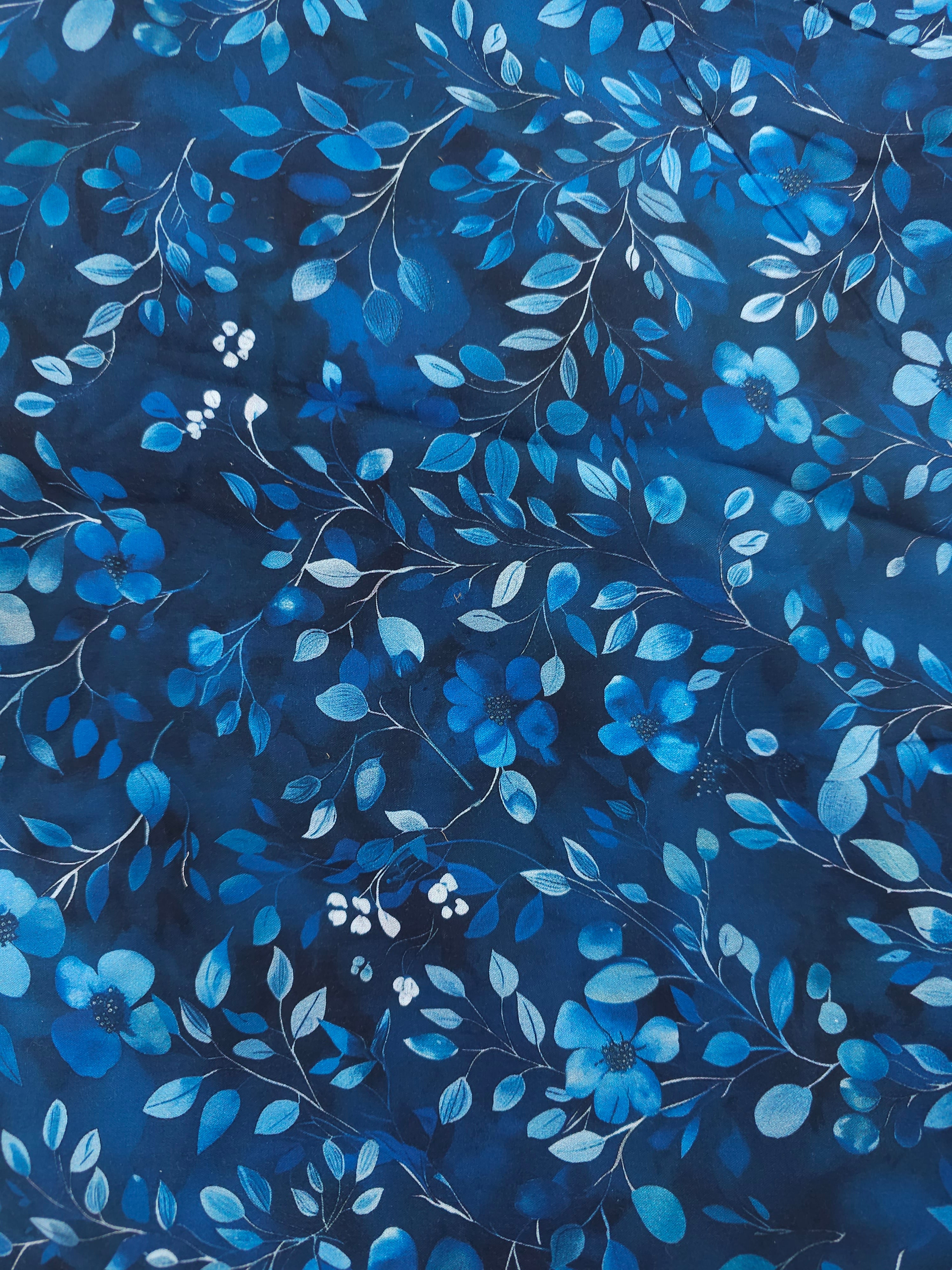 Blue leaf Cotton- 3m piece