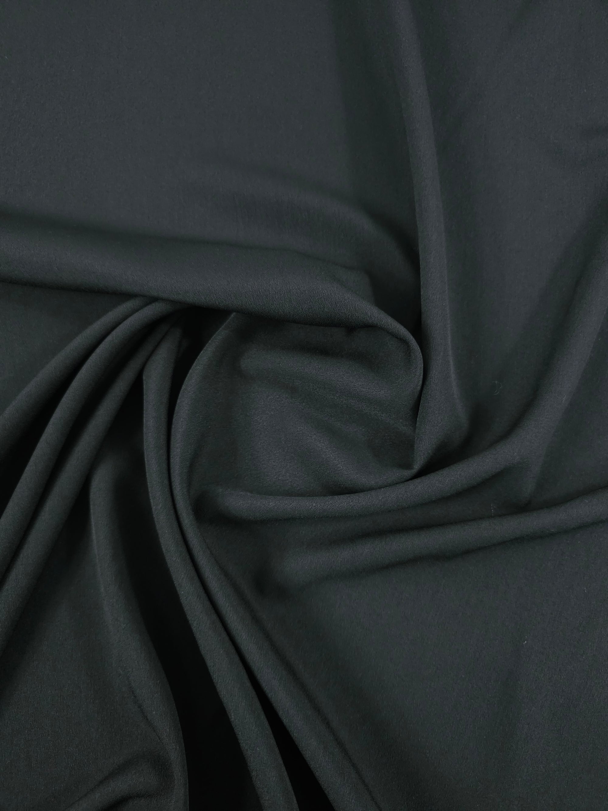 Black Fine Poly Crepe