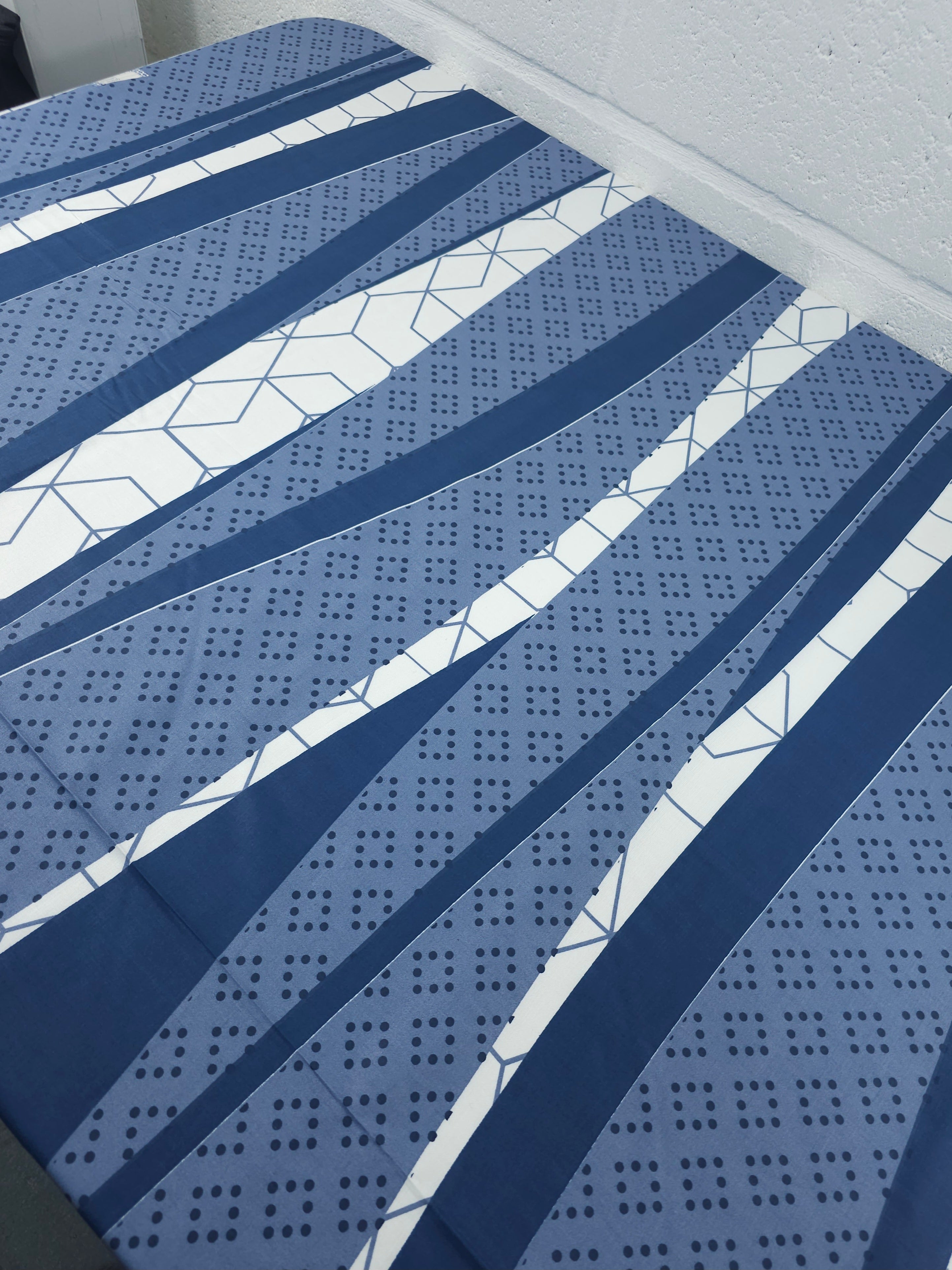 Hale Blue Abstract Stripe Shifter 100% Cotton 62"