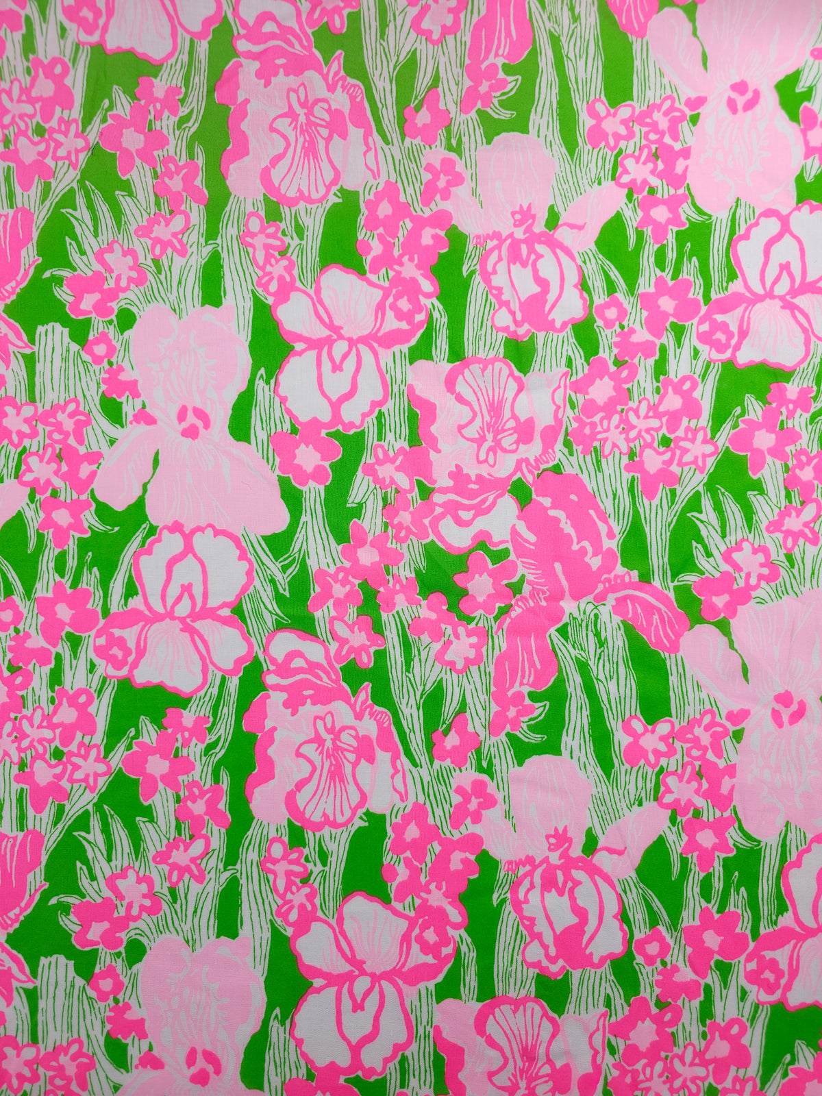 Neon Pink/Green Hannah Floral Lightweight Cotton - Lilly Pulitzer
