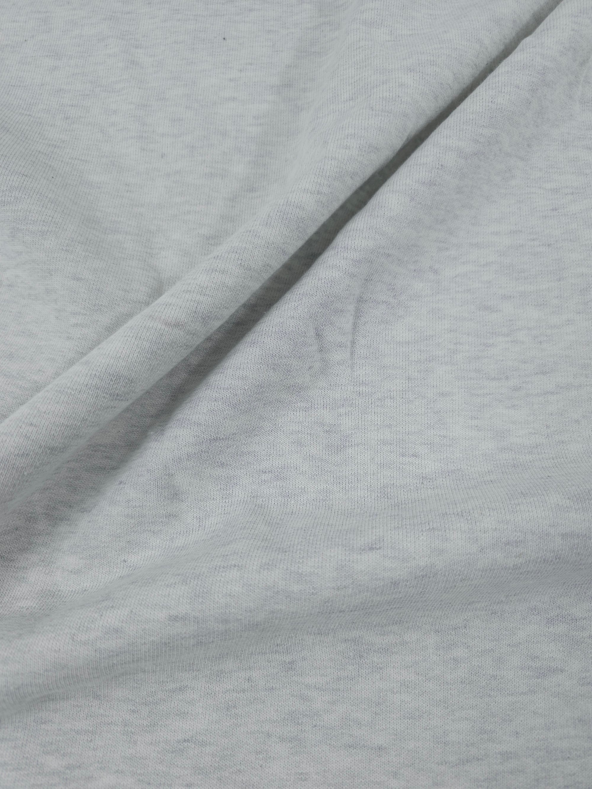 White/Grey Marl Fleece Backed Cotton Terry