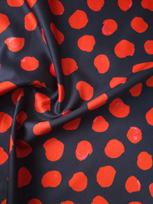  Red/Navy Irregular Spot Cotton Sateen