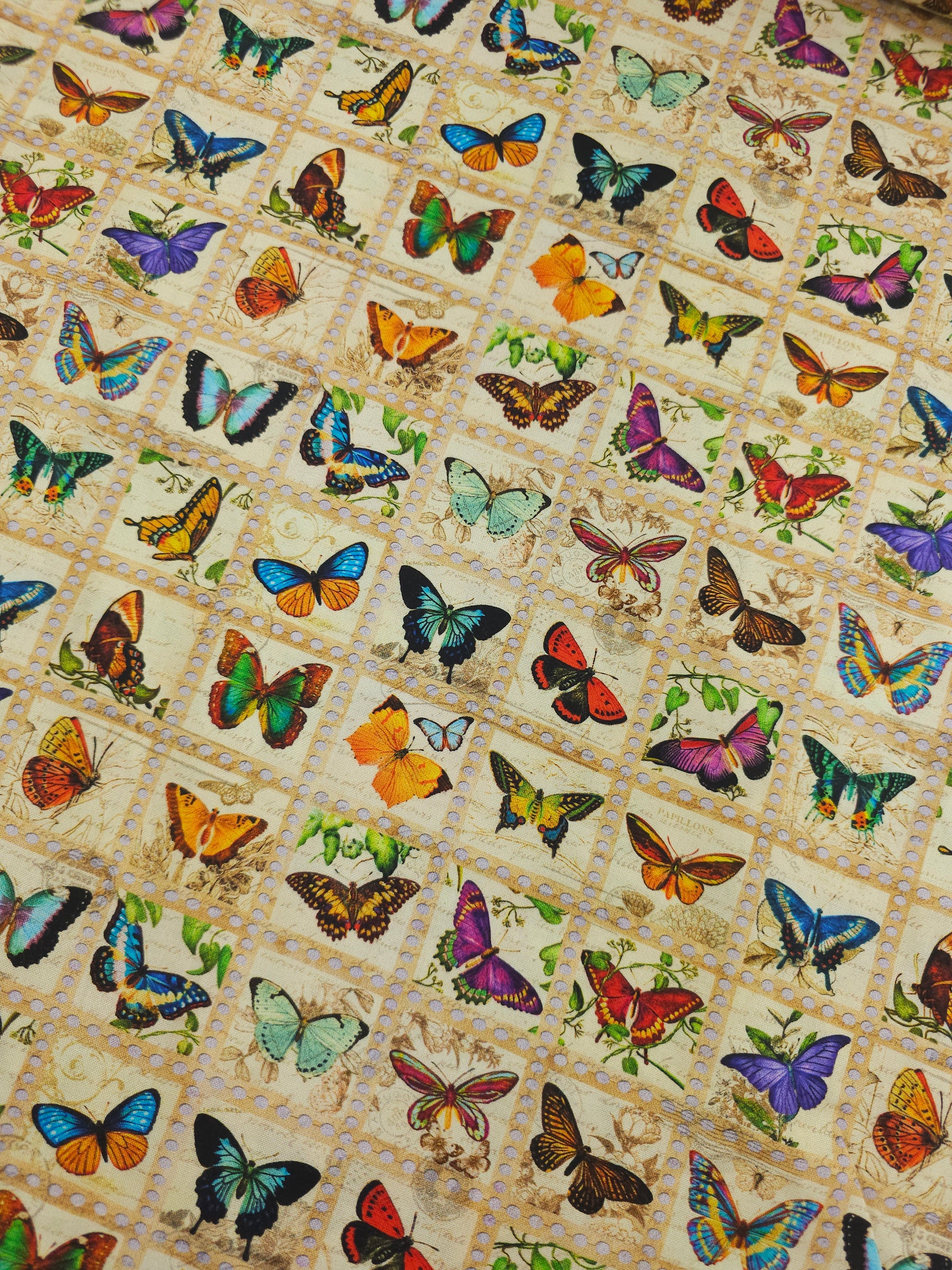 Retro Butterfly Collection 100% Cotton - Robert Kaufman