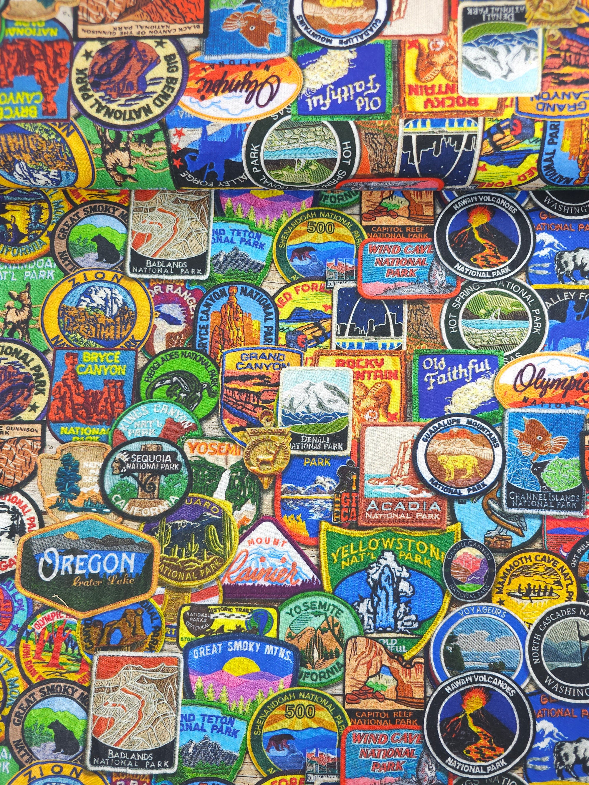 National Park Badges 100% Cotton