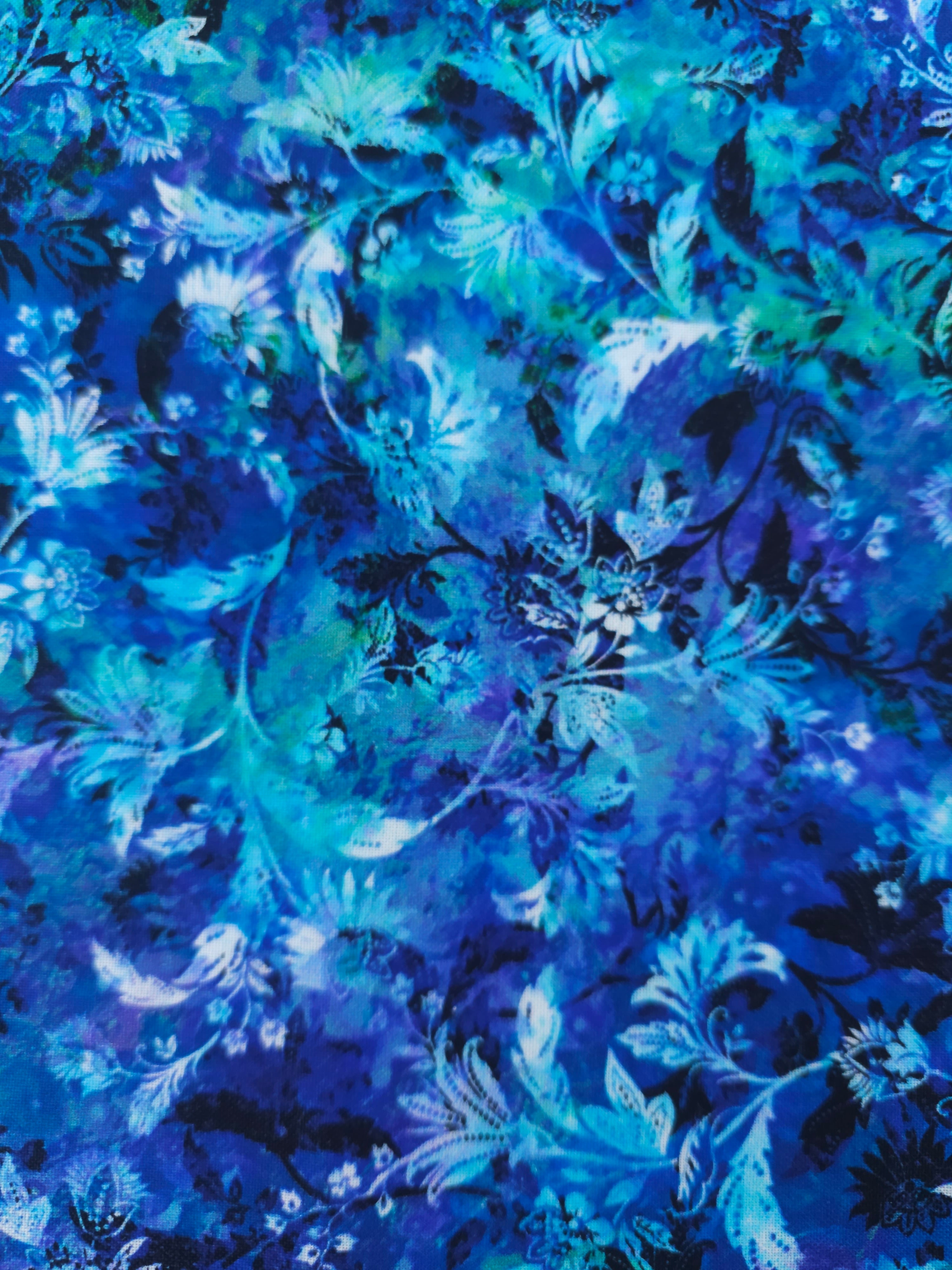 Blue flora Cotton- 1.8m piece