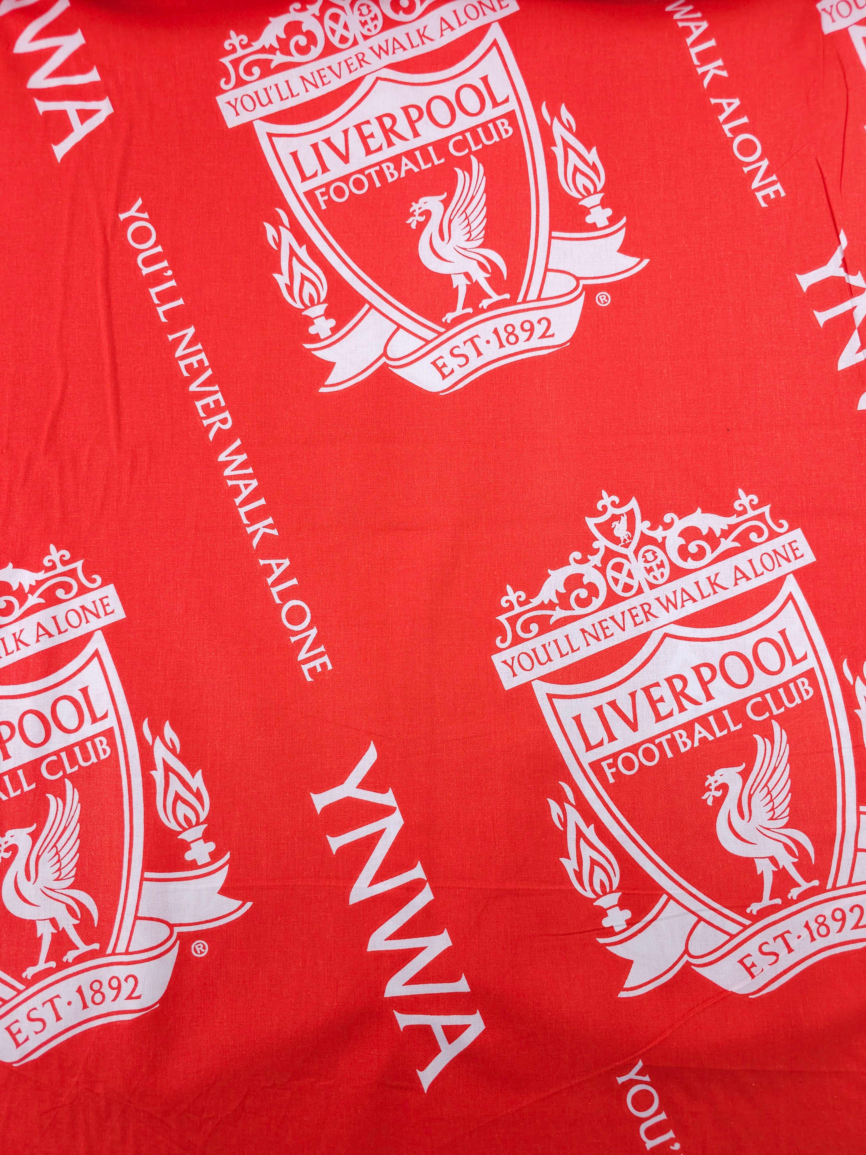Liverpool FC YNWA 100% Cotton Football Fabric 49"