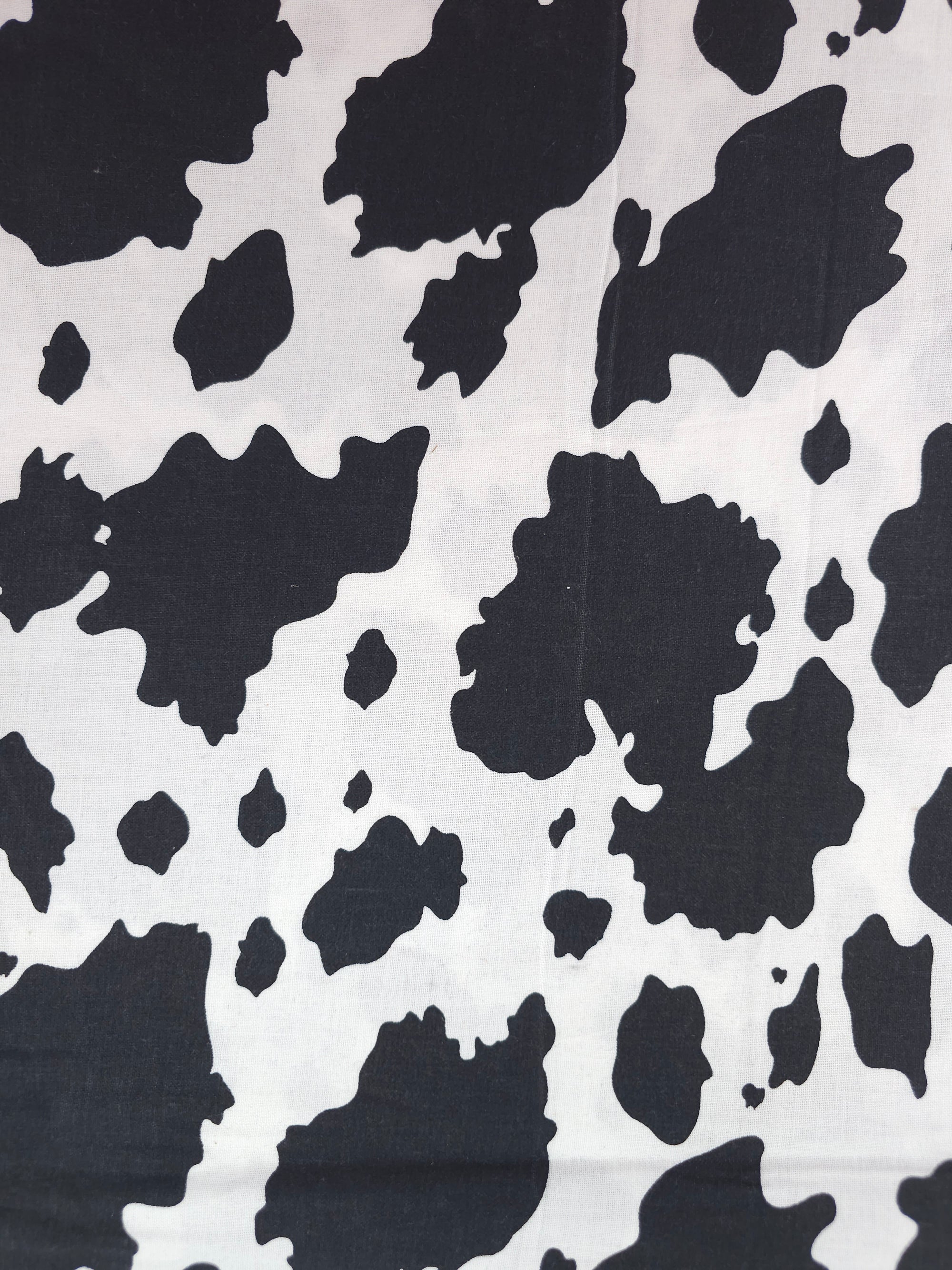 Black/White Cow 100% Cotton - 1.1m Piece