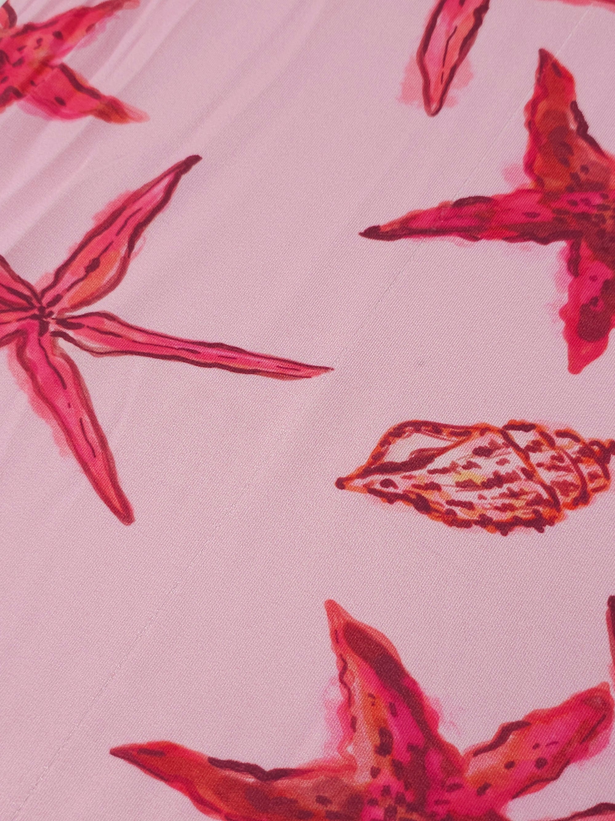 Pink Coral Reef Slinky Rayon Jersey *DEFECT*