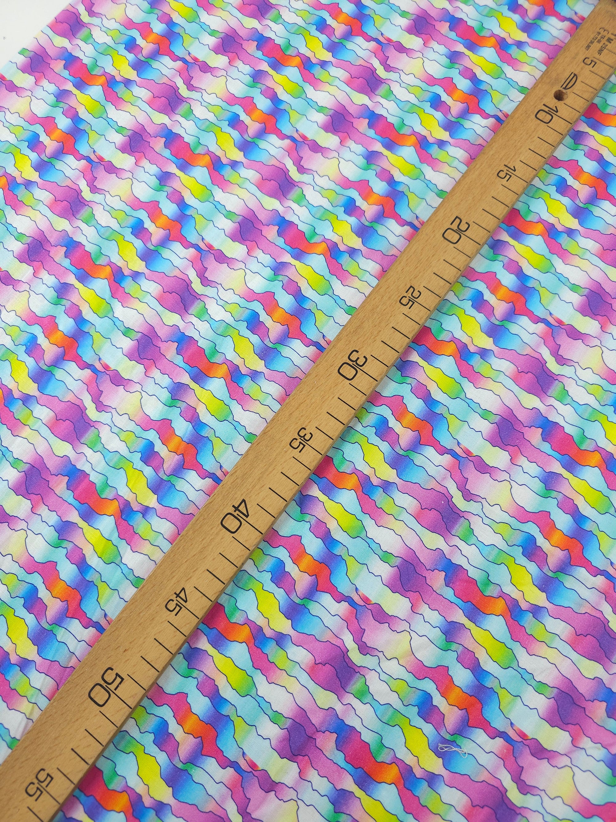 Rainbow Wriggle Stripe 100% Cotton