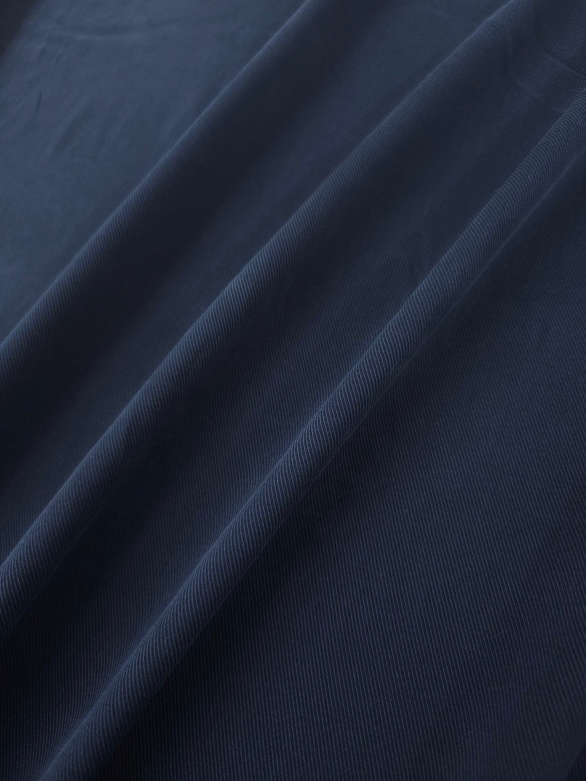 Midnight Navy Sandwashed Tencel Twill