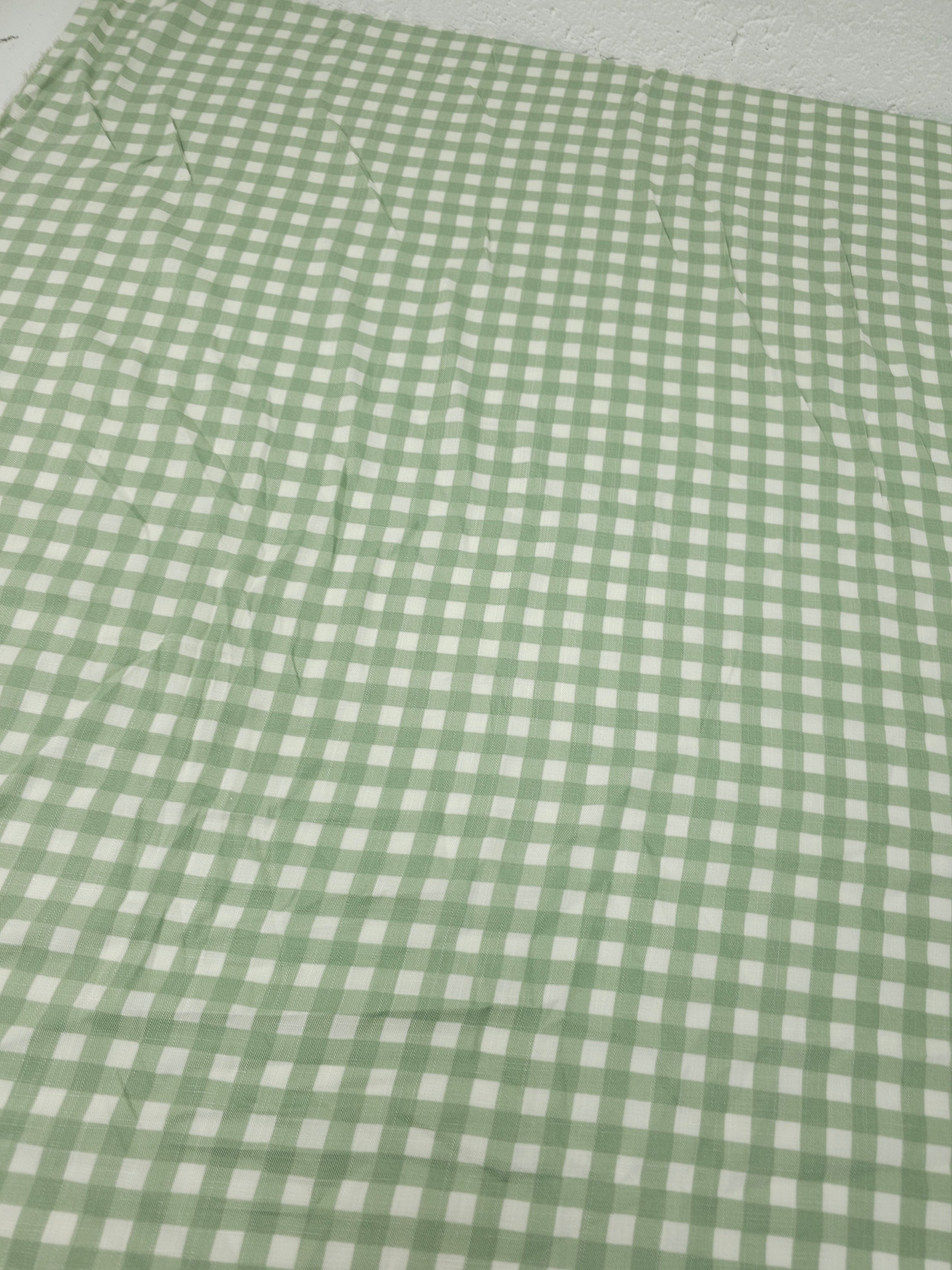Sage Gingham Viscose