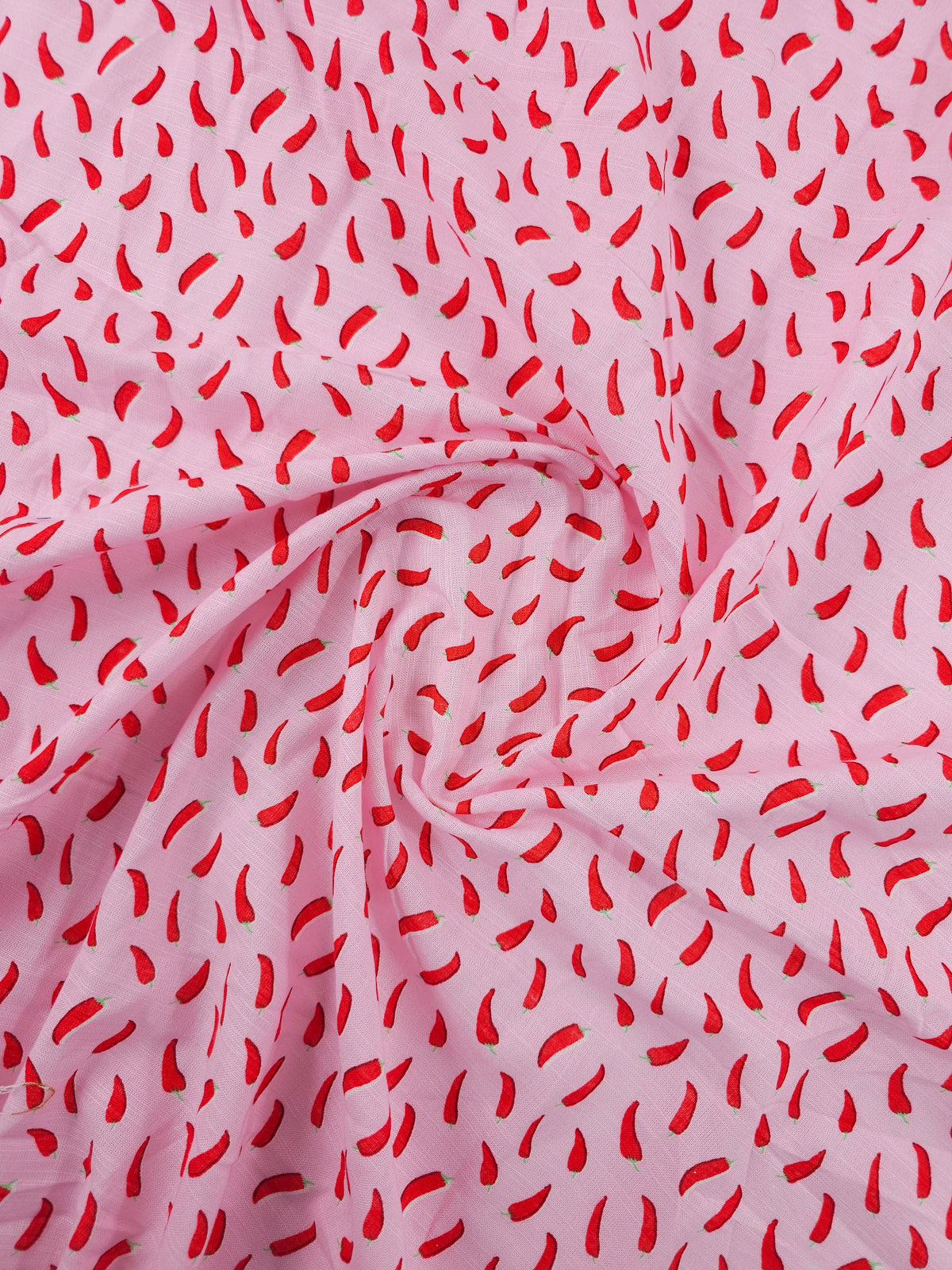 Light Pink/Red Tossed Chilies Flax Cotton - M&S