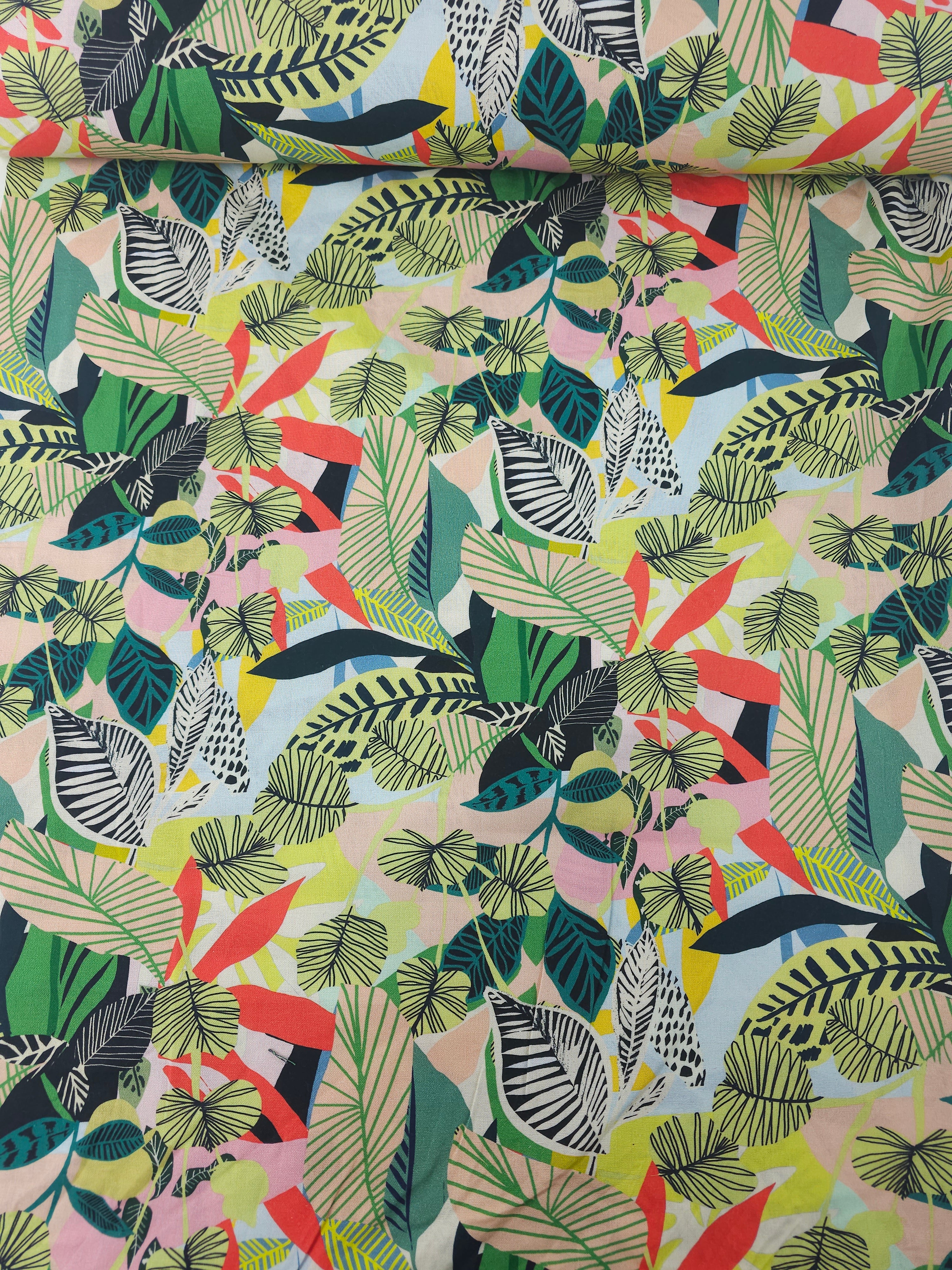Jungle Abstract Botanica 100% Cotton - Kitty McCall x Free Spirit