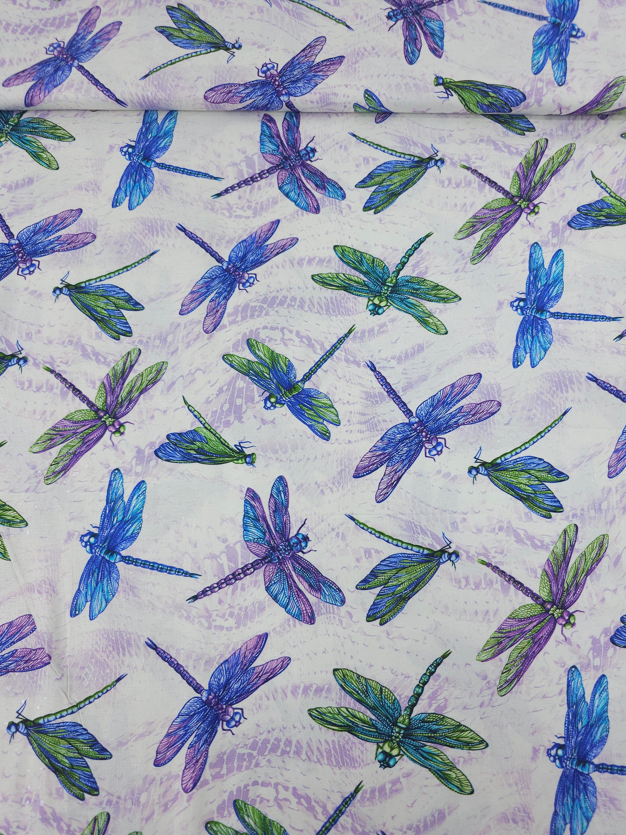 Dragonfly Wings On Water 100% Cotton - Benartex