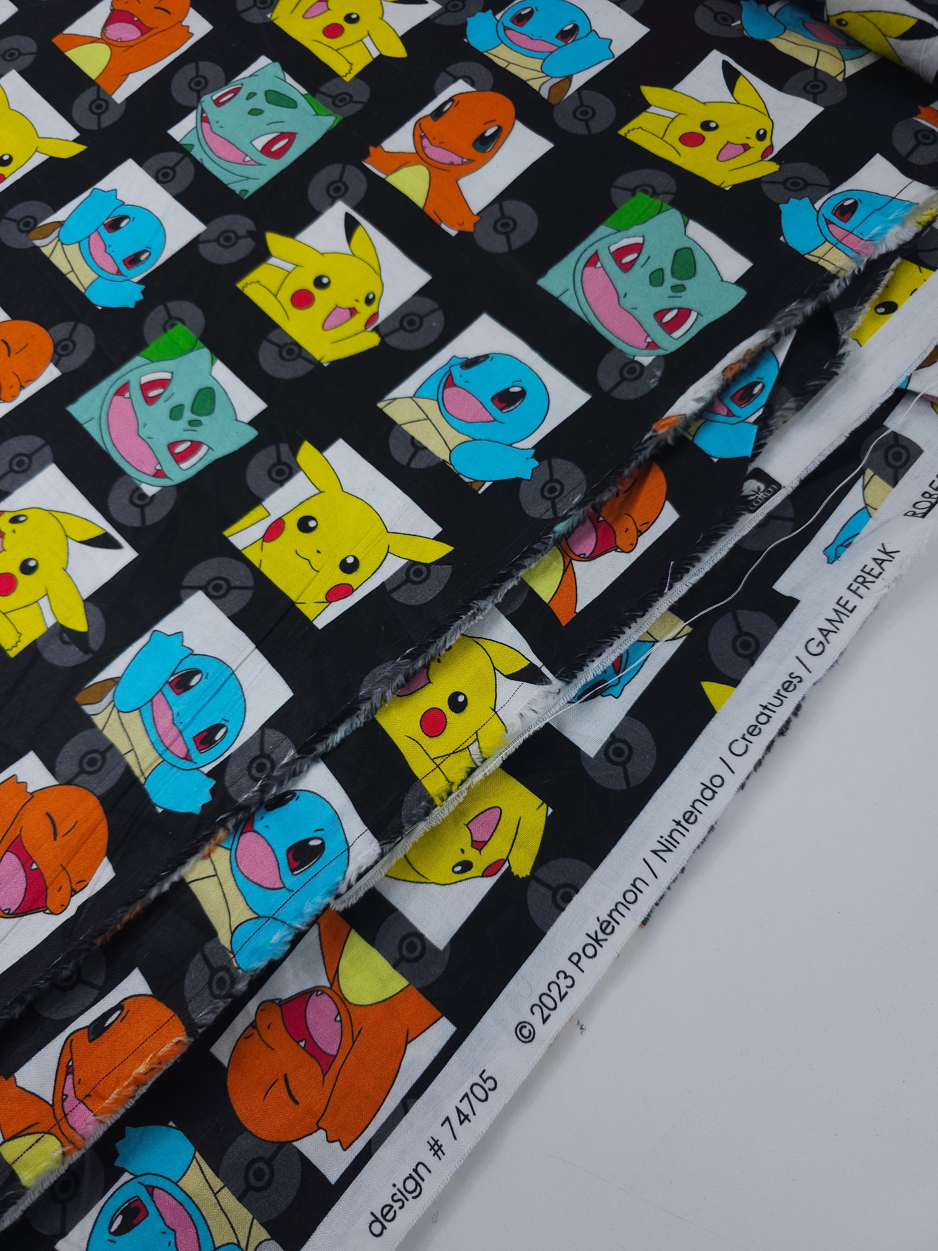 Pokeman Characters Polaroid 100% Cotton