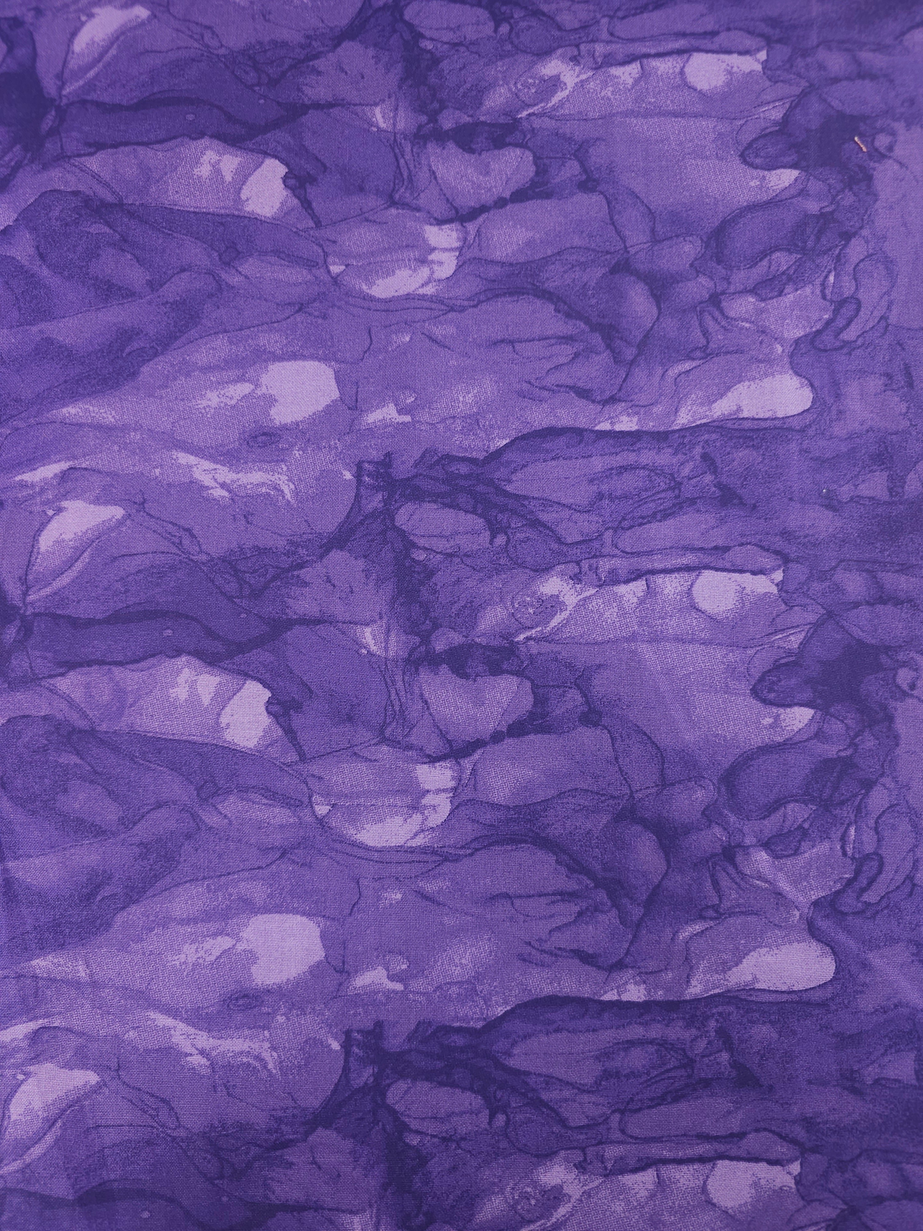 Deep Purple Marble Diffusion 100% Cotton