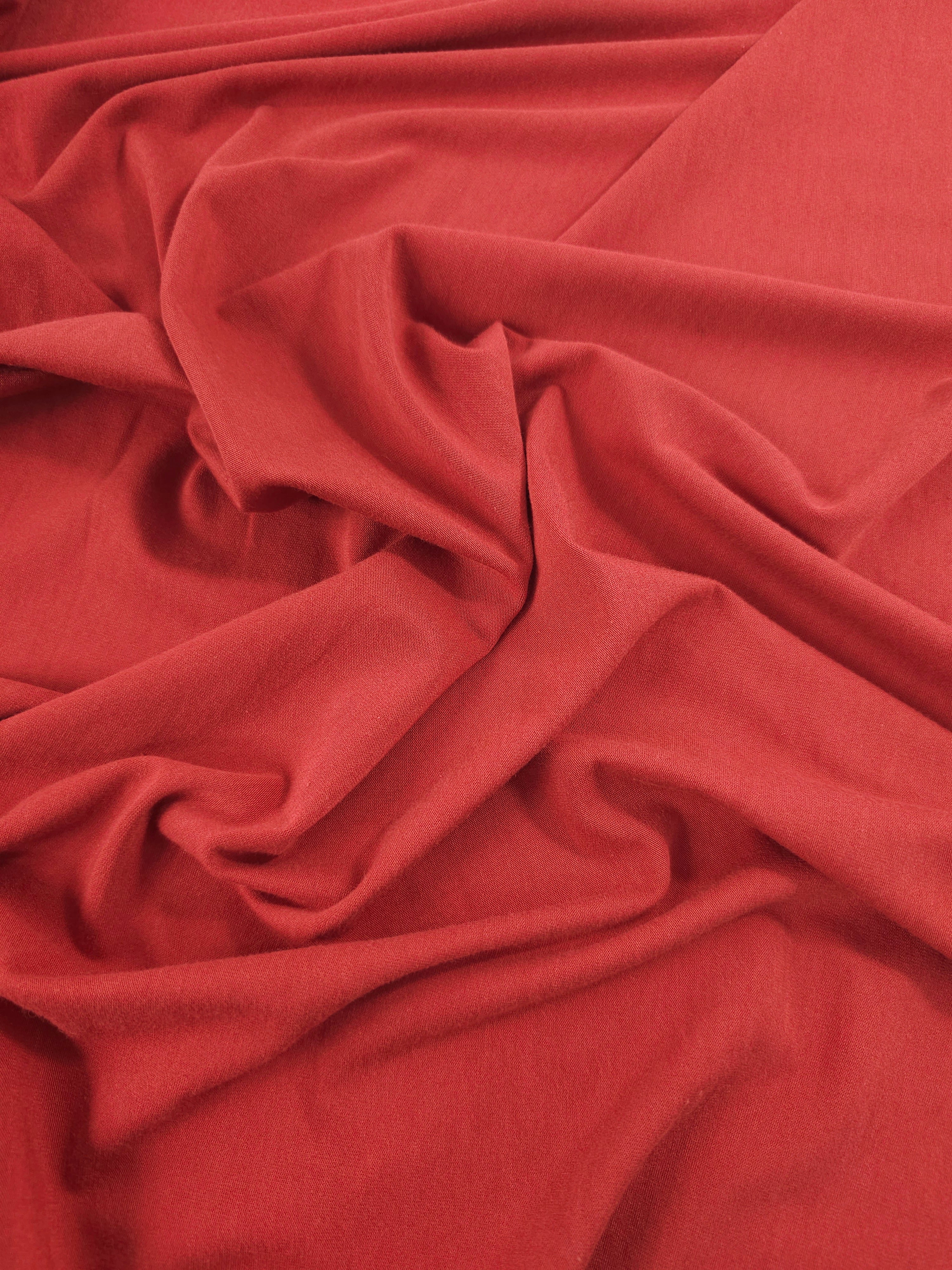 Brick Red Organic Bamboo Cotton Jersey