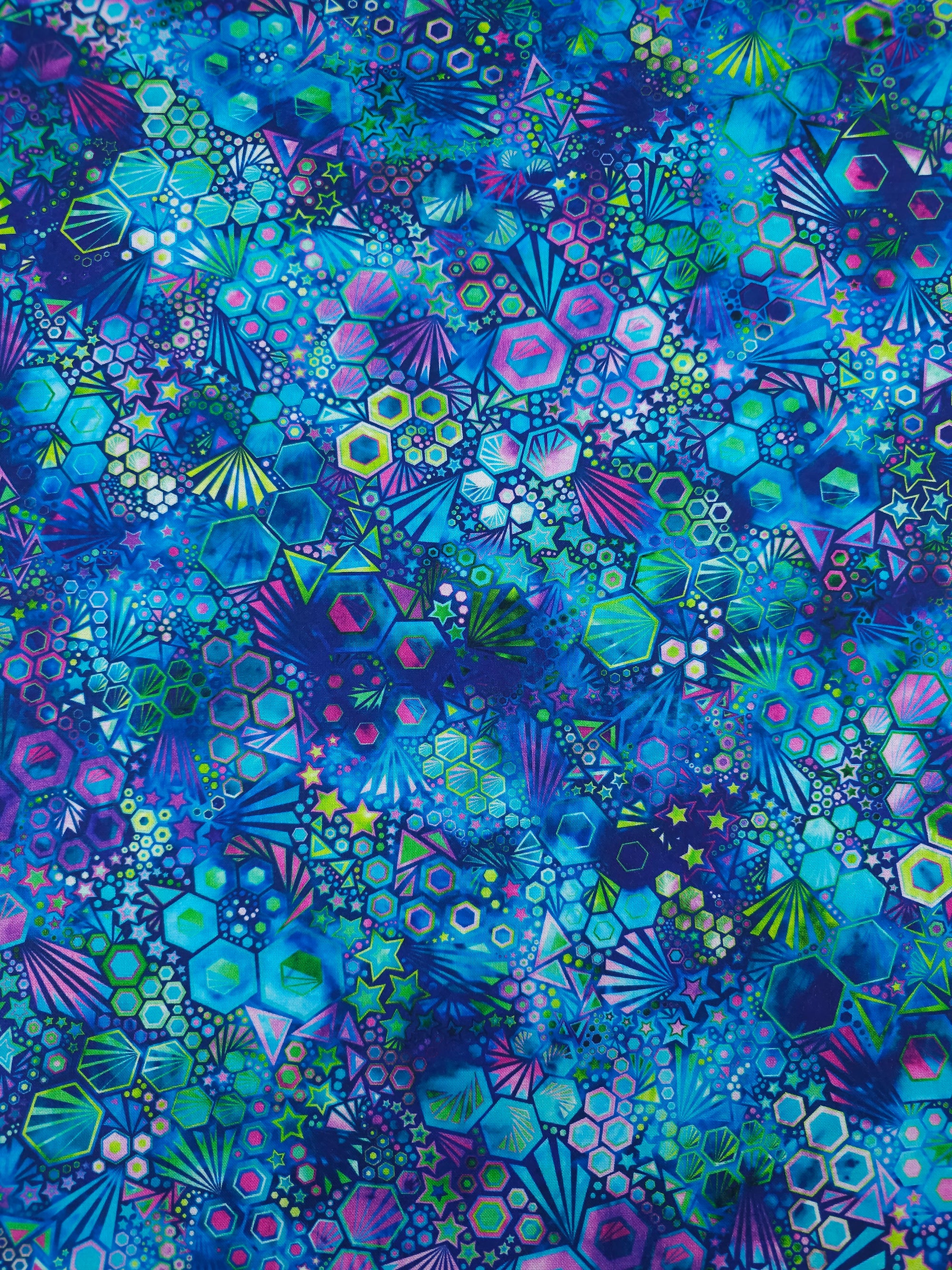 Blue Star Phantasma 100% Cotton 106" - Robert Kaufman *EXTRA WIDE*