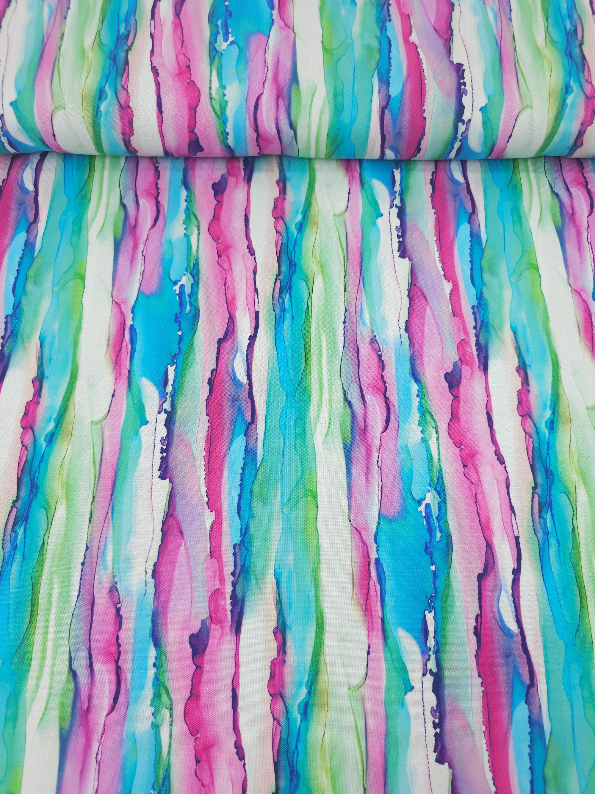 Watercolour Flutter Wave 100% Cotton