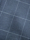 Steel Blue Check Lightweight Wool