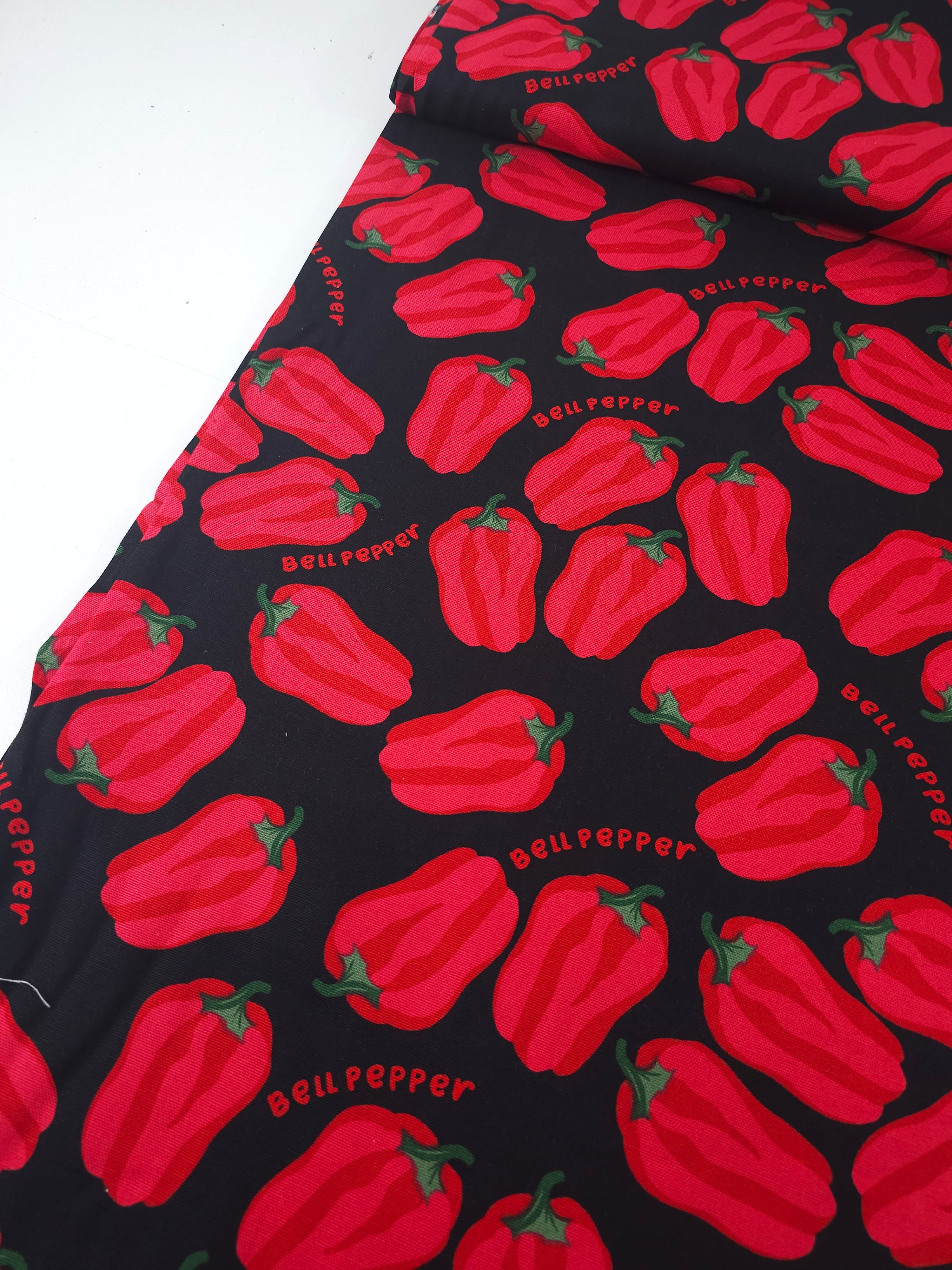 Red/Black Bell Pepper Canvas Cotton