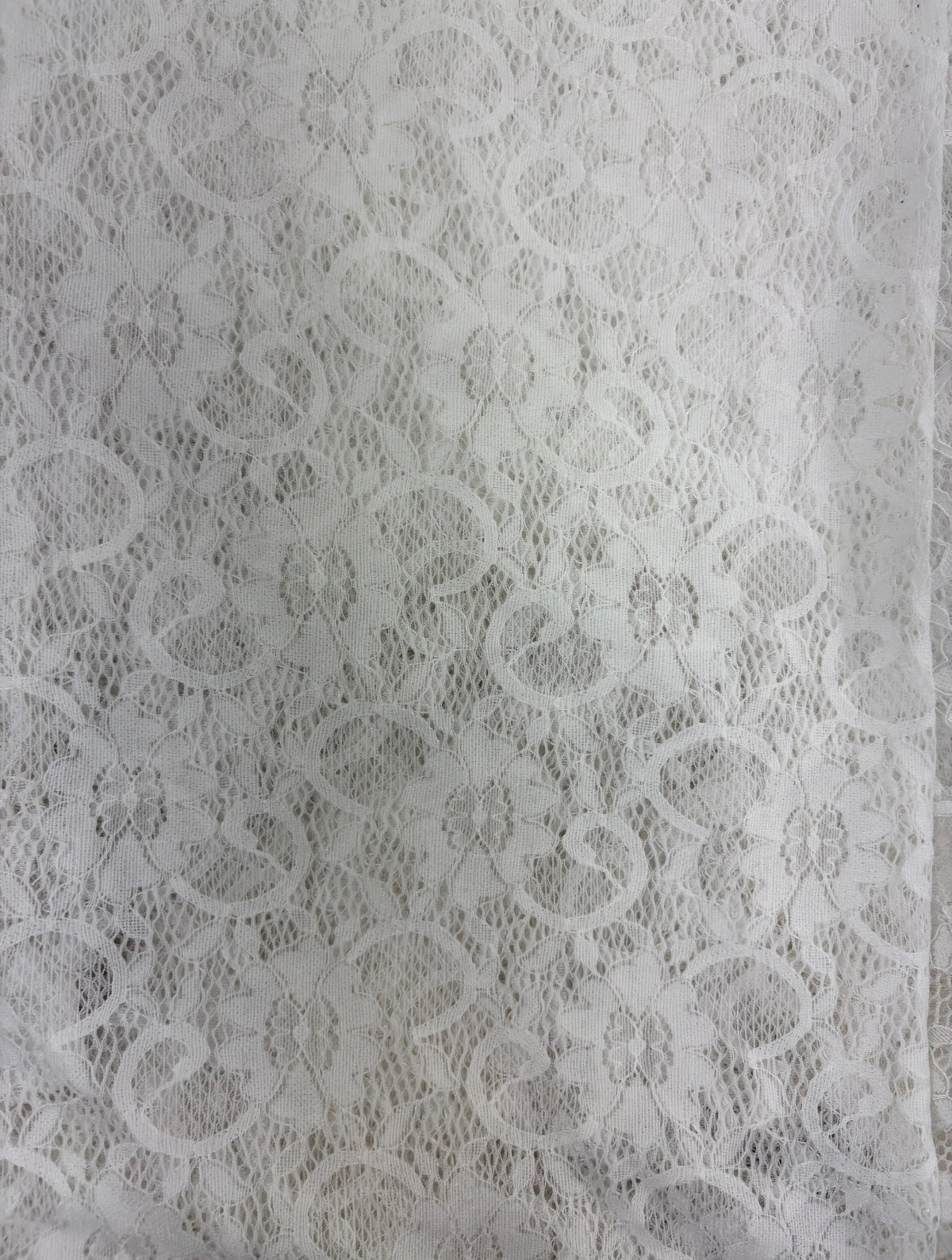 White Poly Stretch Lace - 5.3m Piece