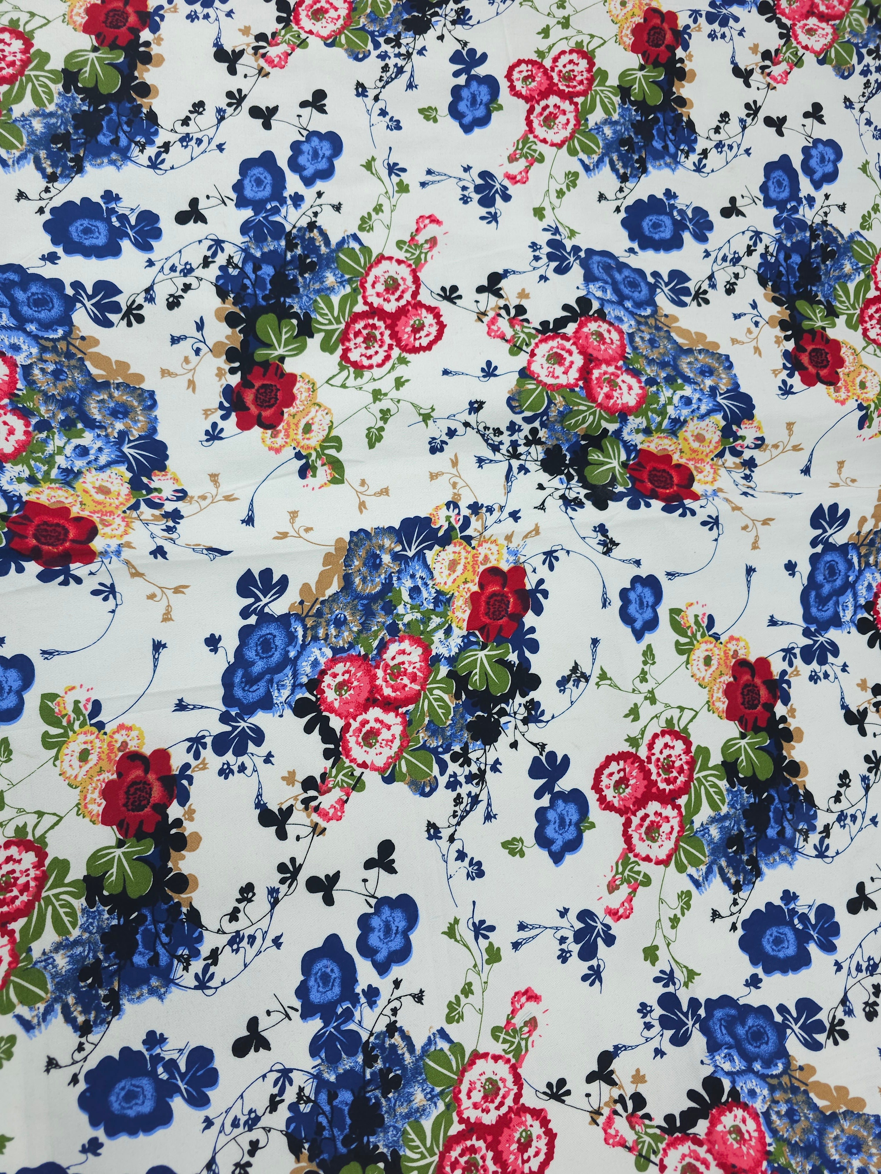 Spring floral Cotton Sateen Twill- 1.2m piece