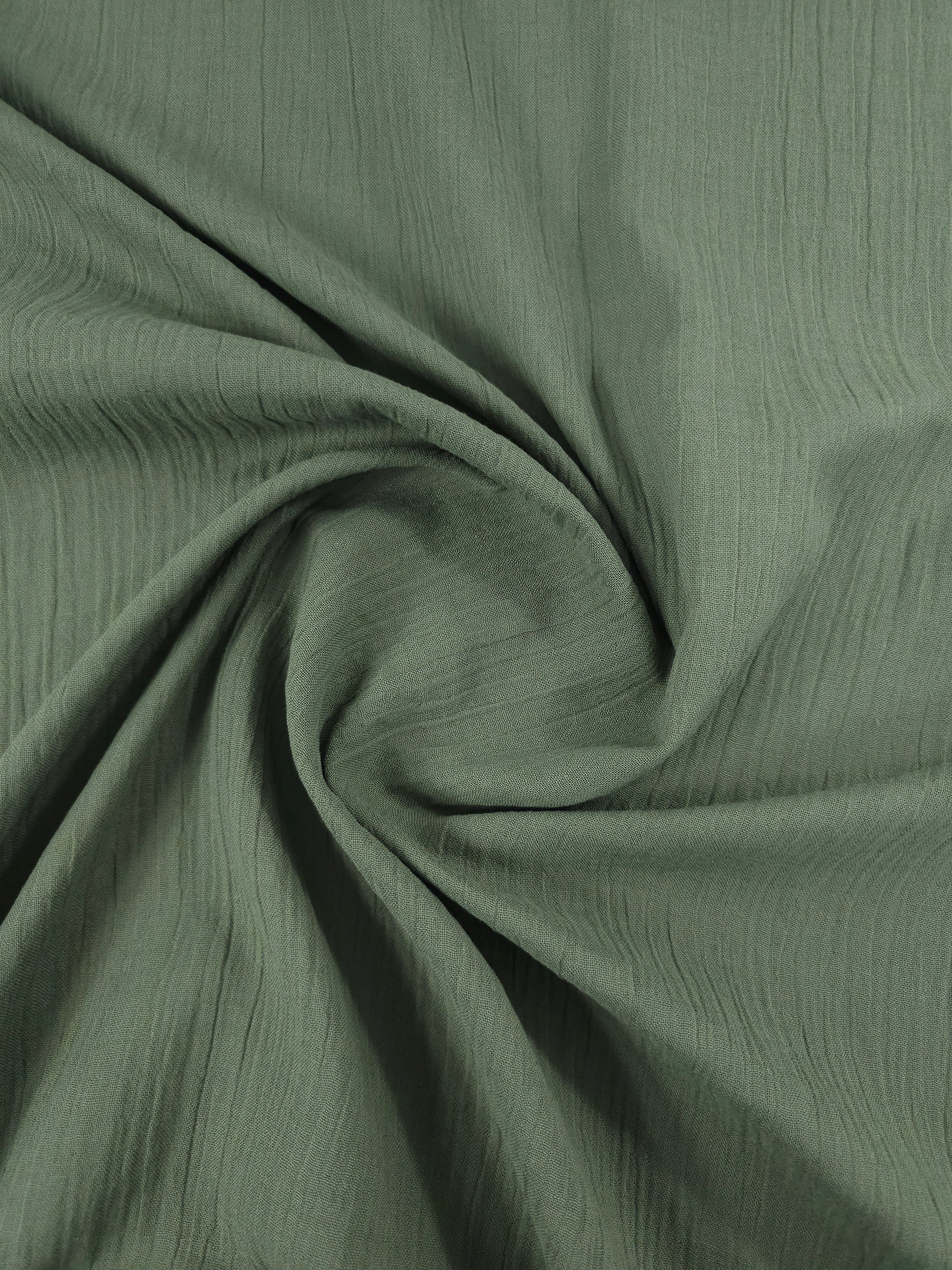 Khaki Crinkle Double Gauze