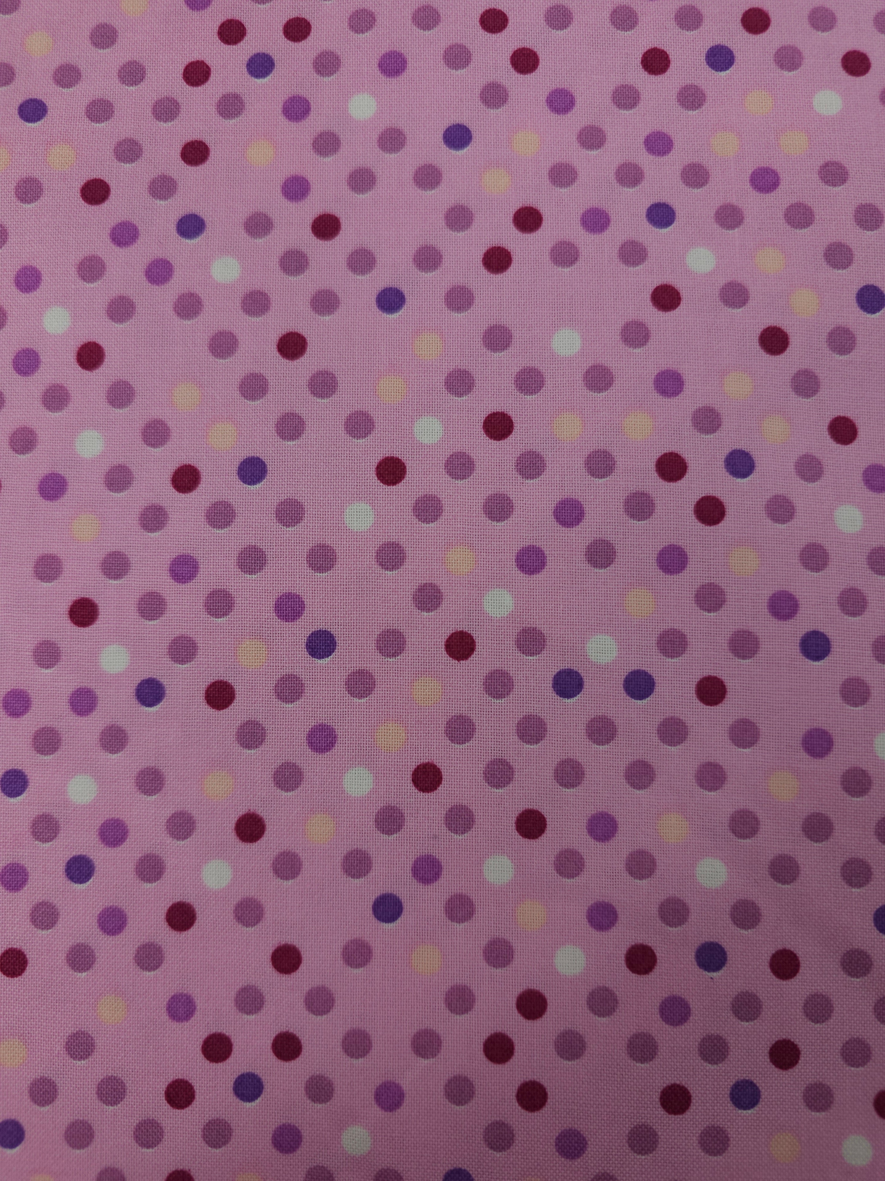 Pink Ditsy Irregular Polka Dot 100% Cotton