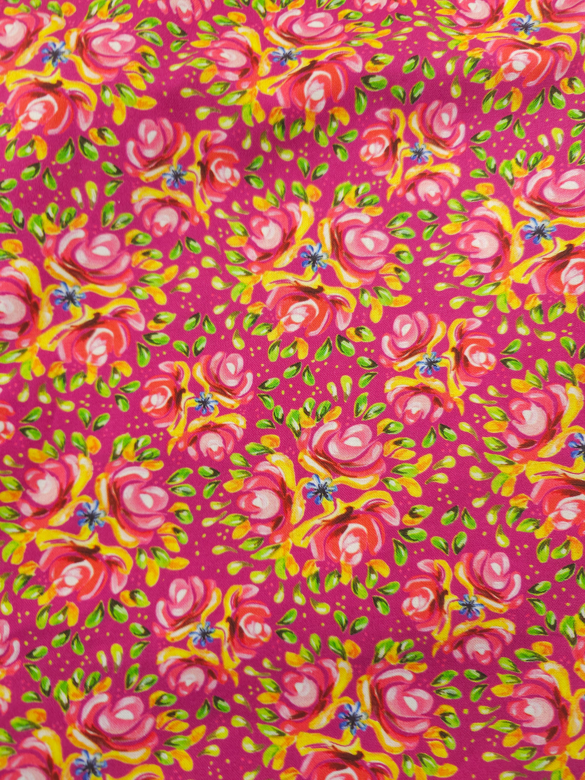 Cerise rose Cotton- 5m piece