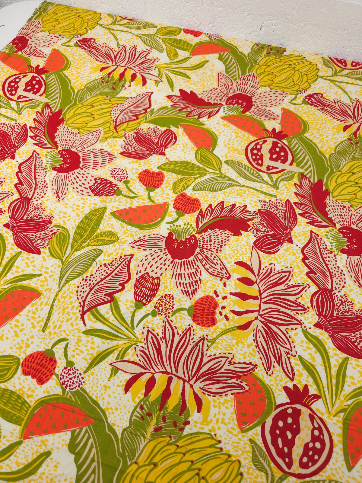 Exotic Fruit Palm Fusion Cotton Poplin