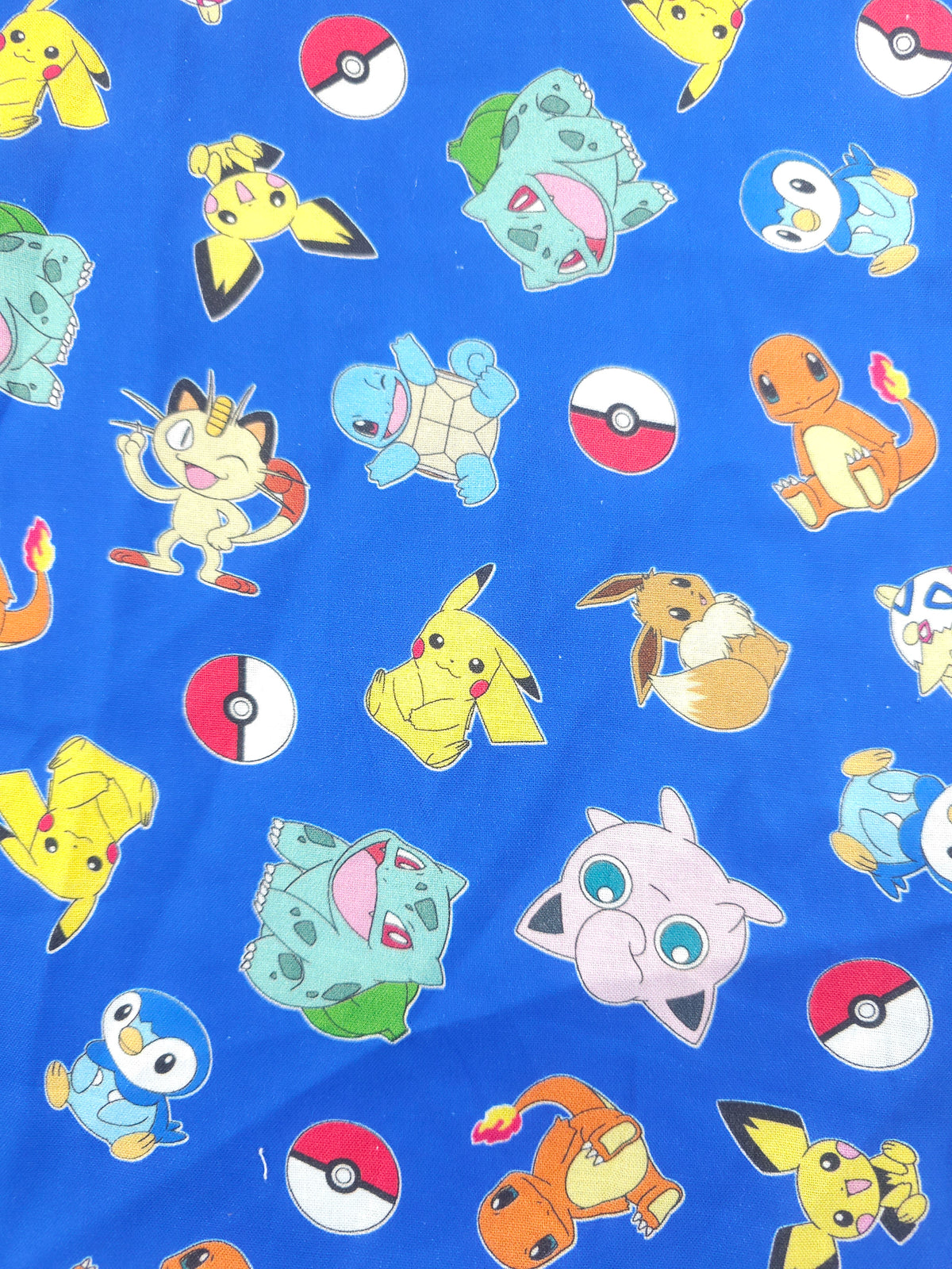 Blue Pokemon Cotton- 1m piece