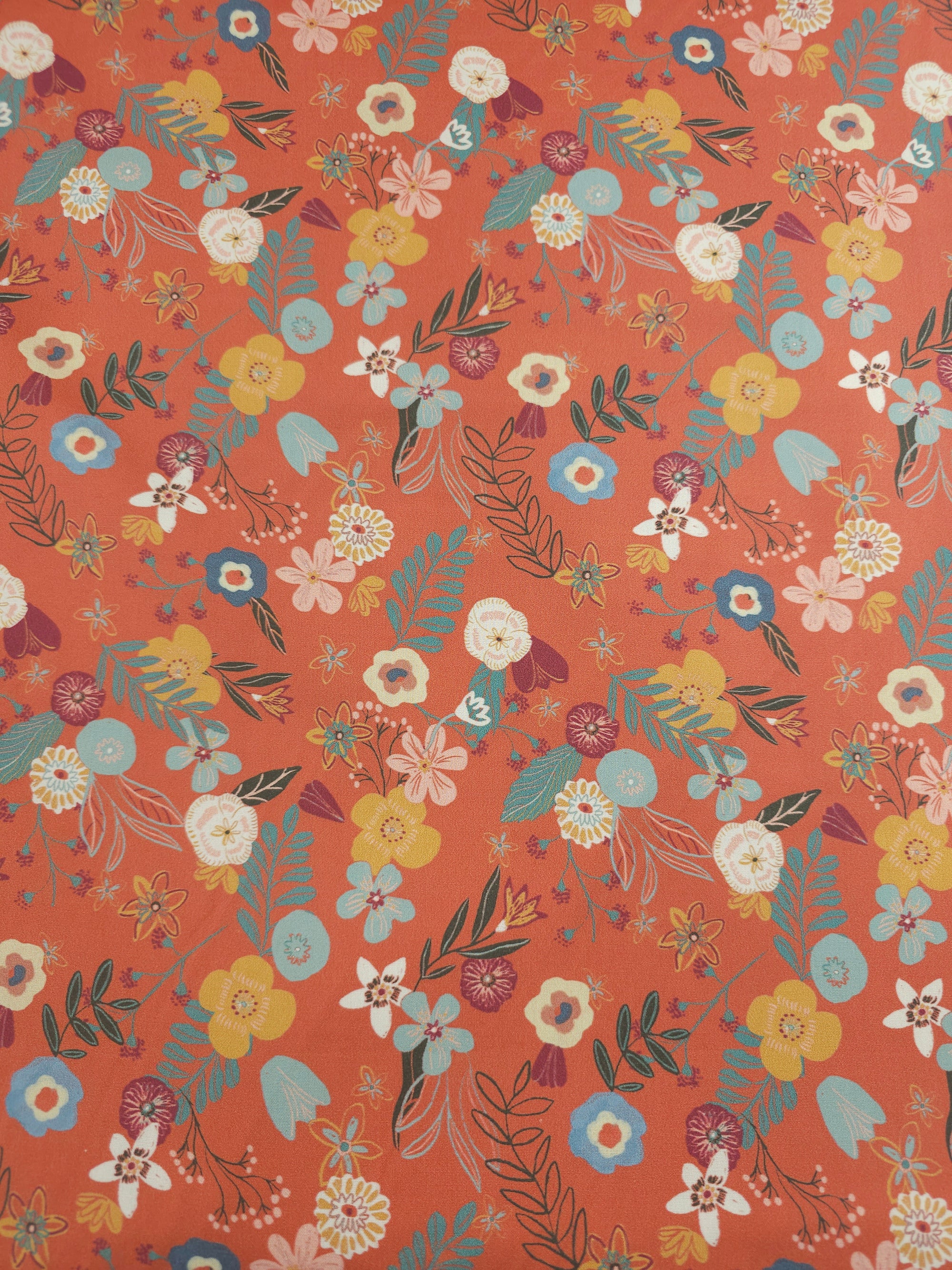 Rustic Floral Burst 100% Cotton 57"