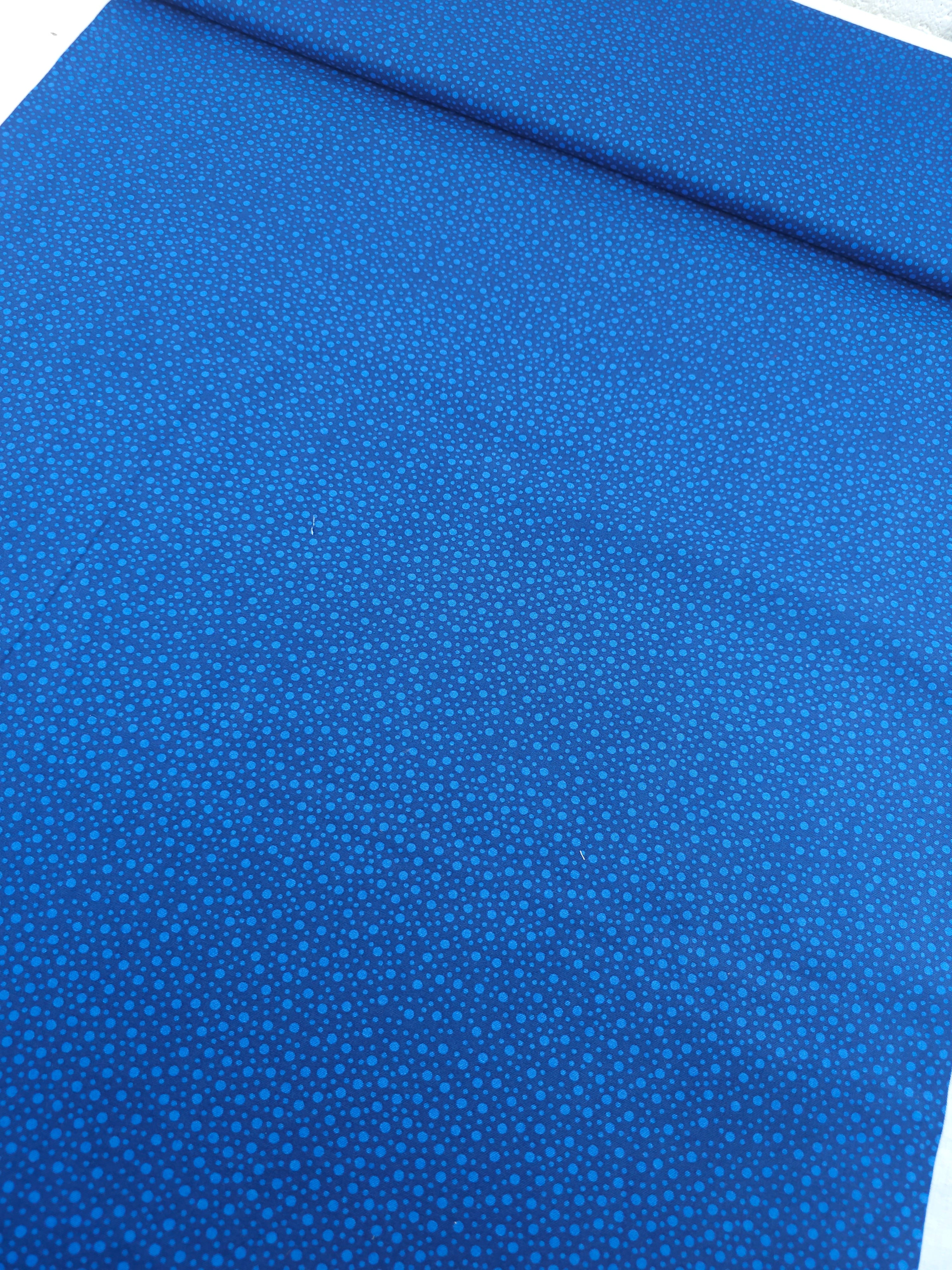 Blue Mini Bubble Pebble 100% Cotton