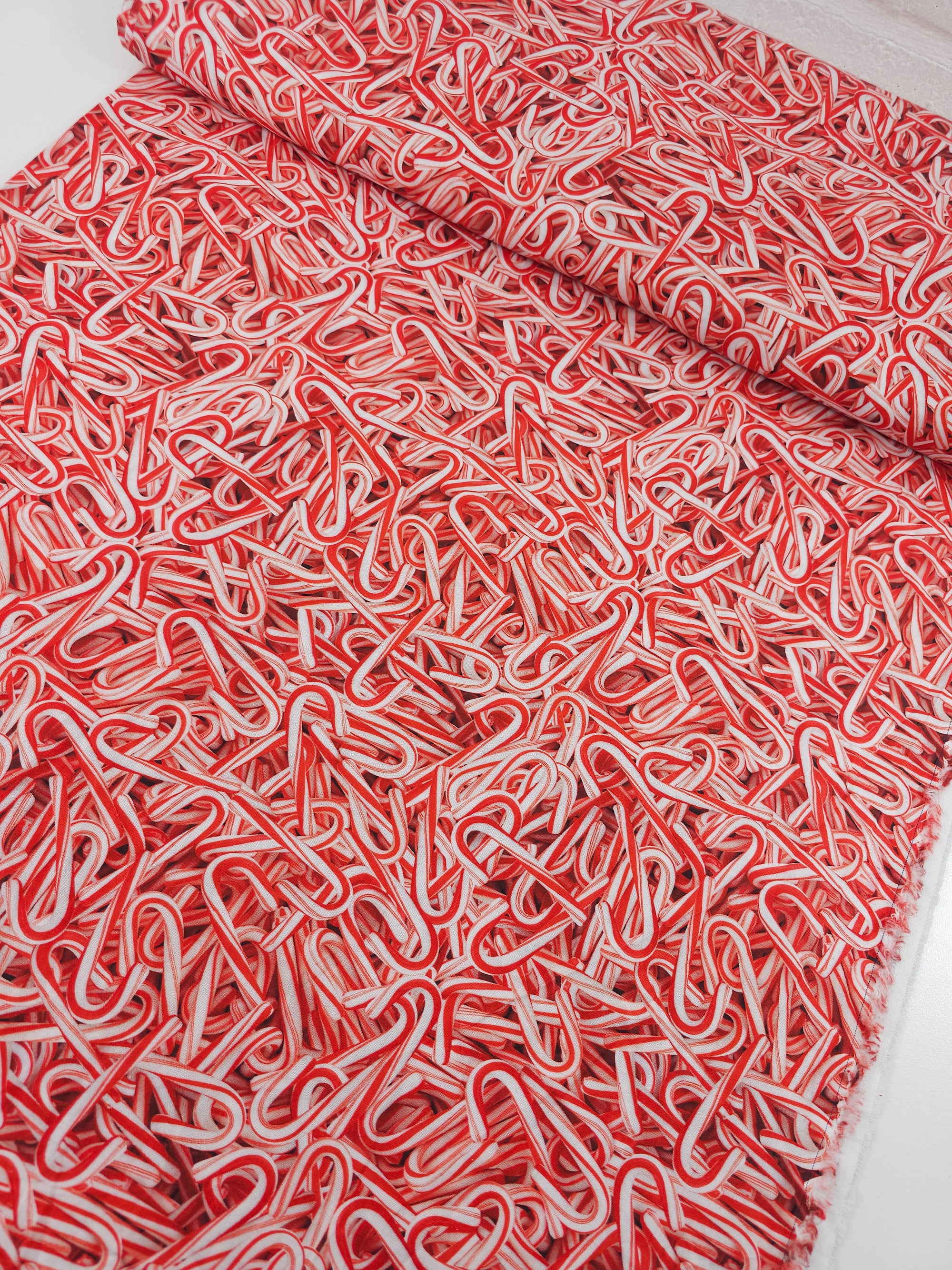 Red/White Candy Canes 100% Cotton