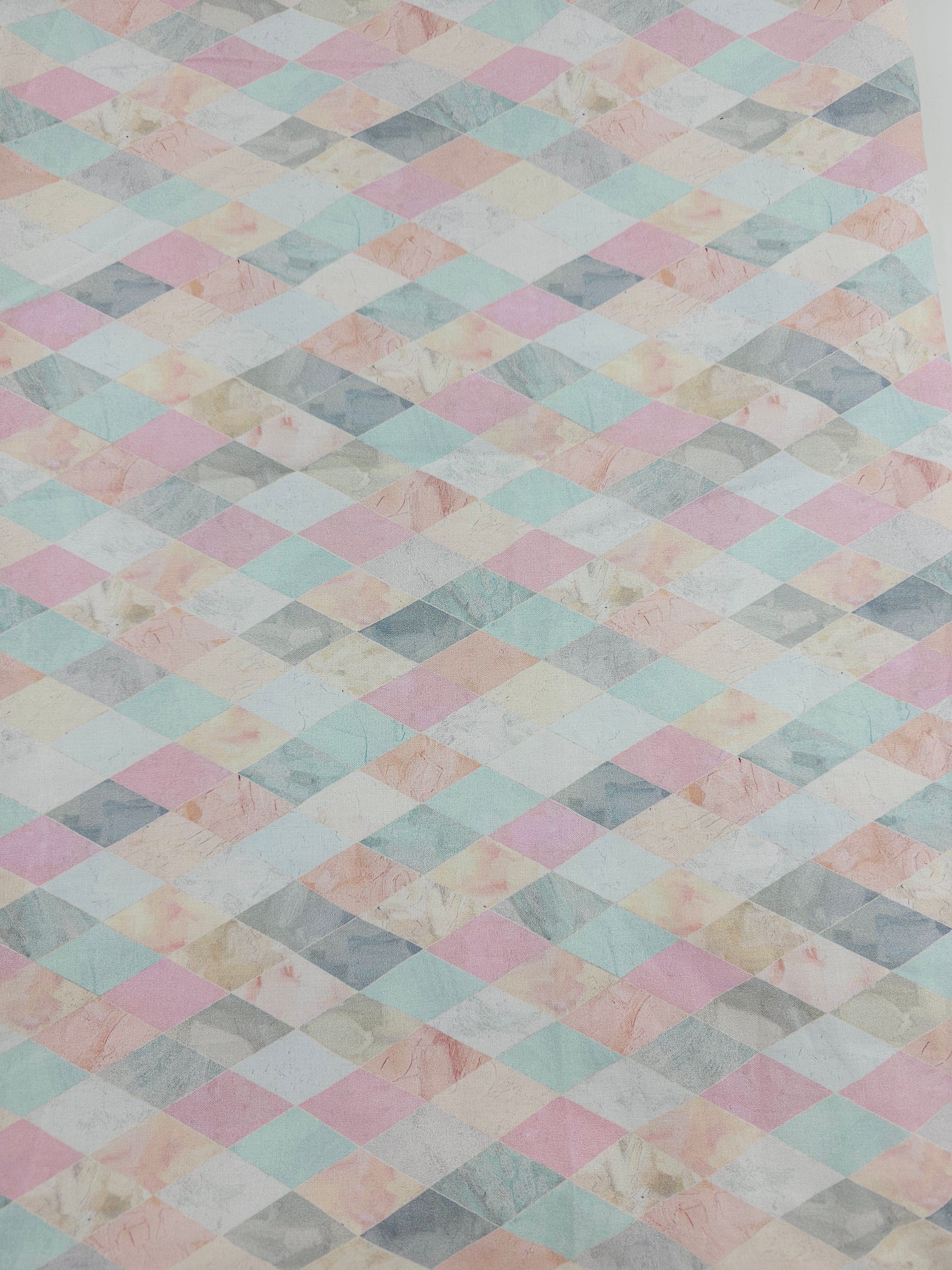 Pastel diamond Cotton- 3m piece