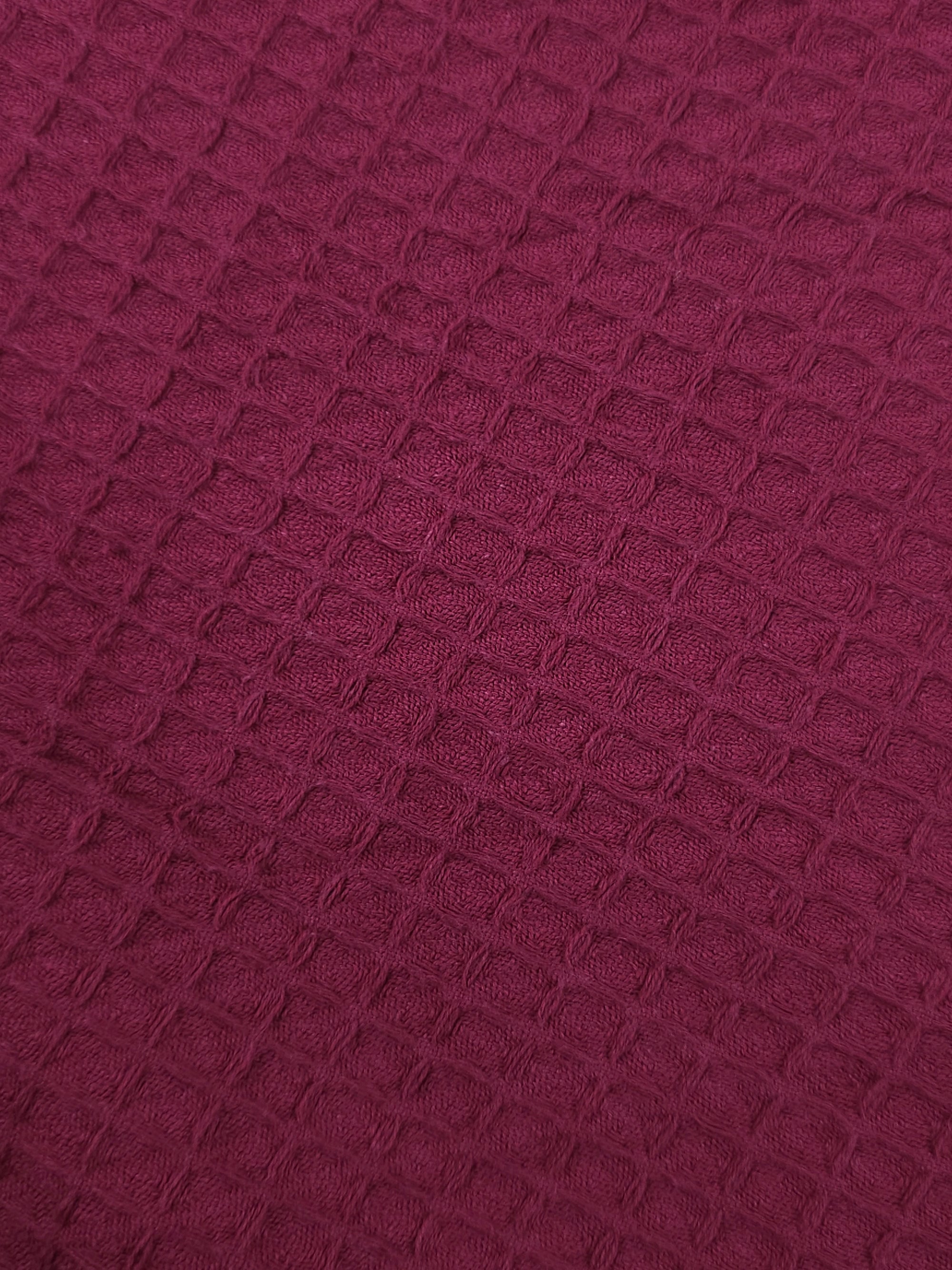 Ruby Wine Waffle Cotton *EXTRA WIDE*