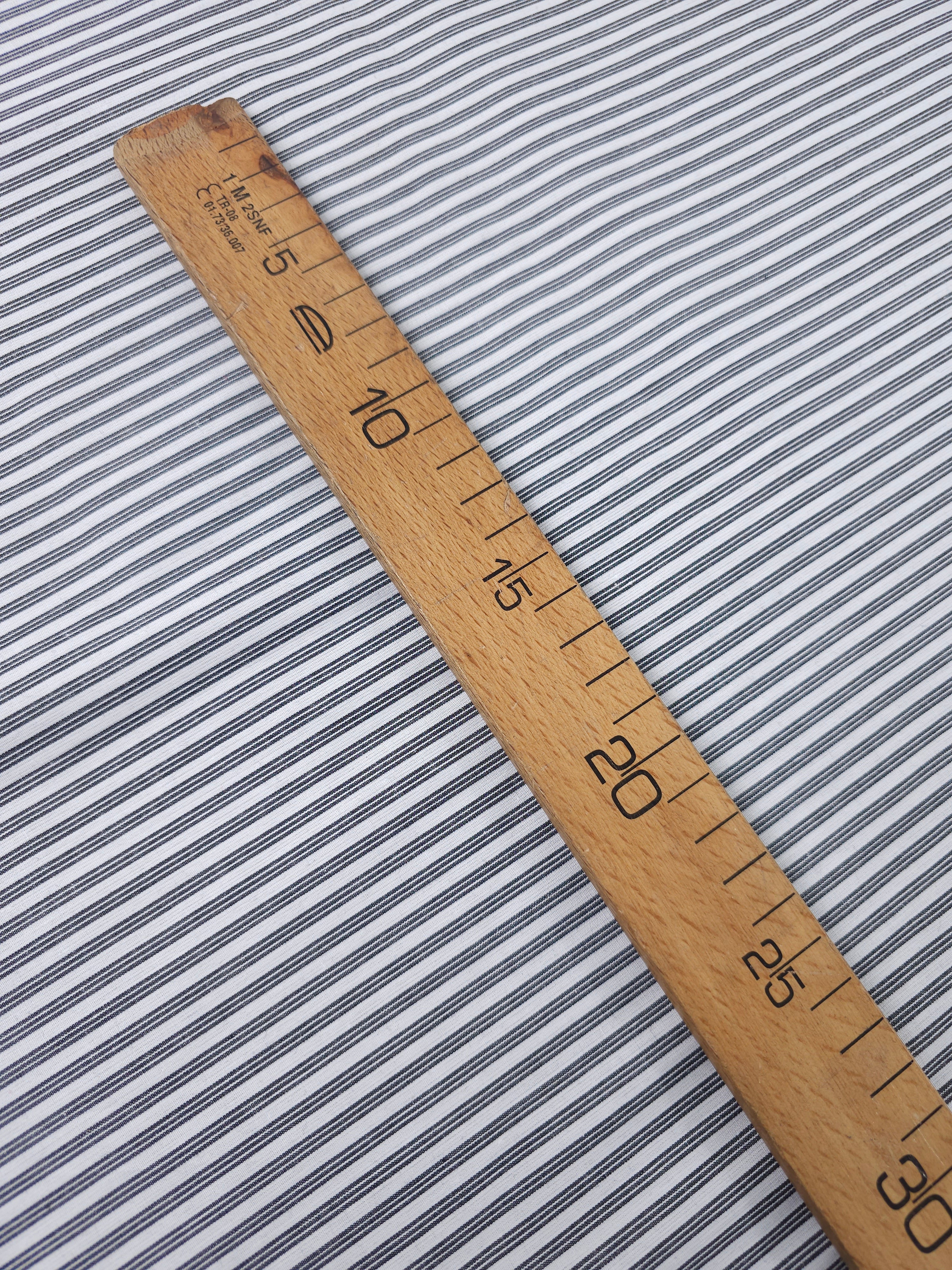 Dark Grey Stripe 100% Cotton