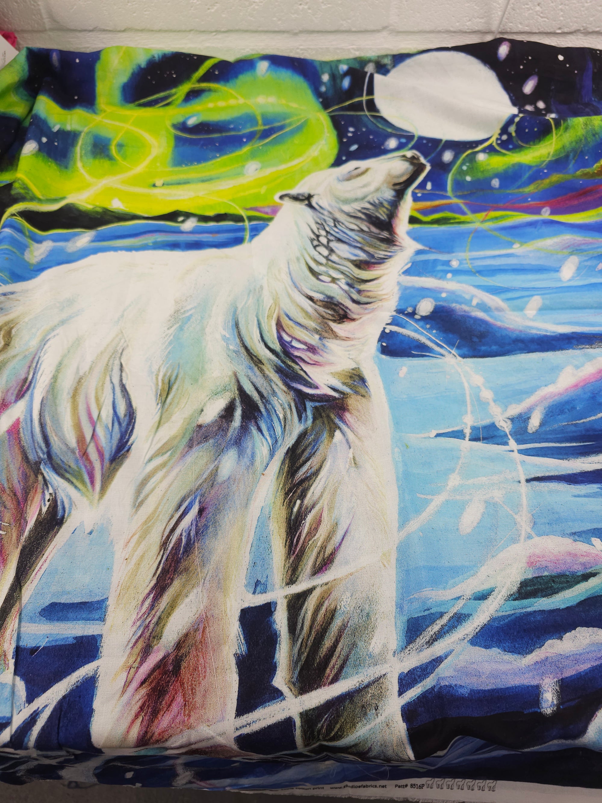 Arctic polar bear Cotton panels (2.5×) - 2.2m piece
